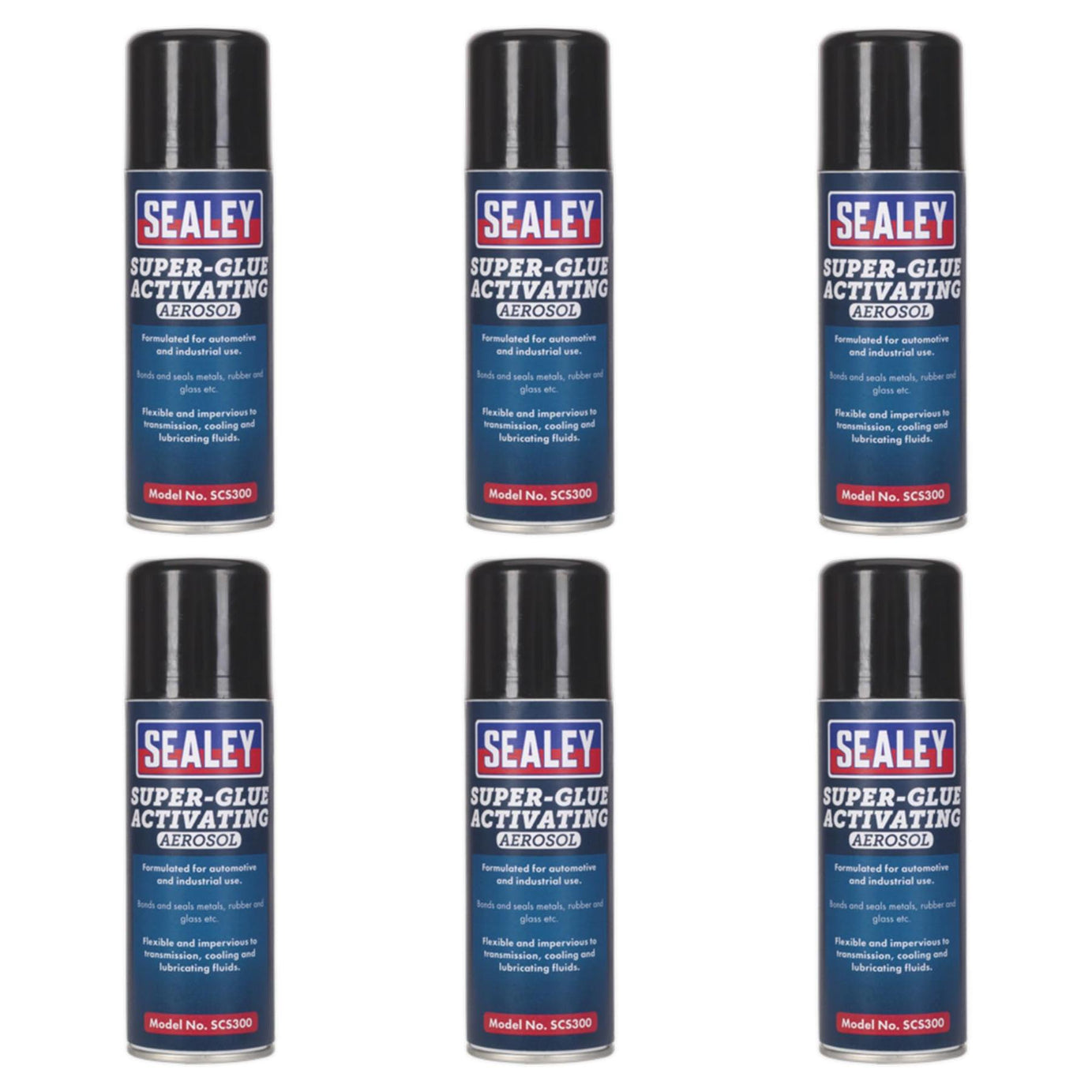 Sealey Super Glue Activating Aerosol 200ml Pack of 6