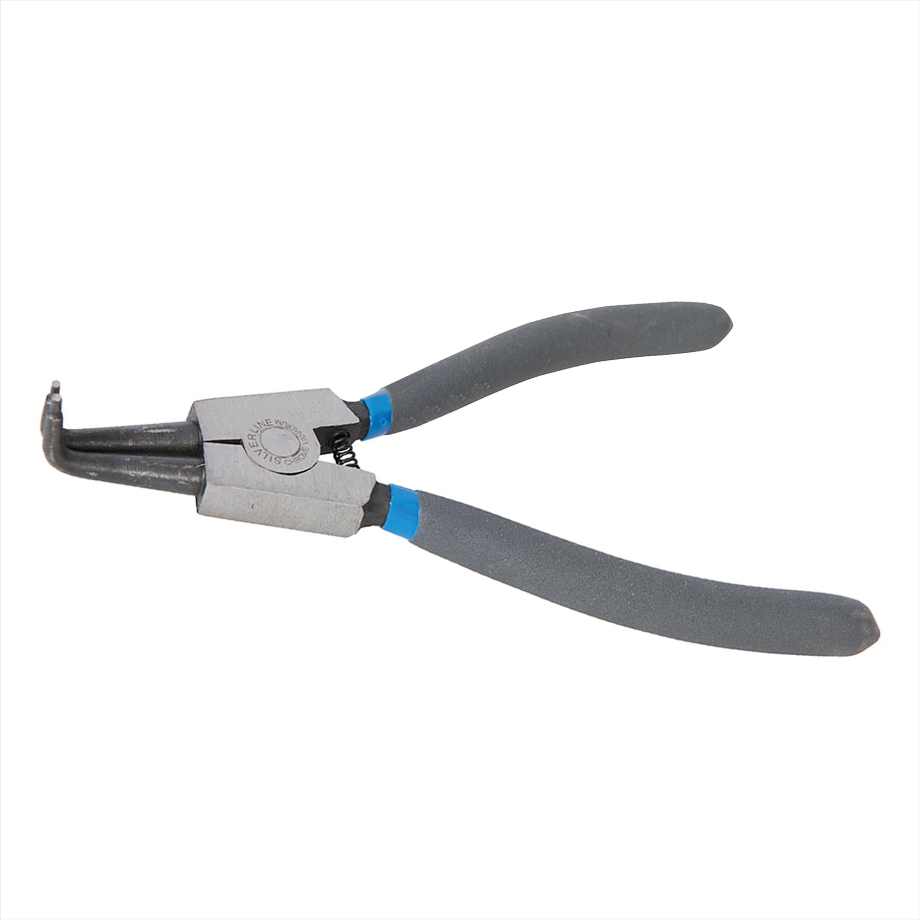 Bent External Circlip Pliers - 180mm Chrome Vanadium Tips And Pvc Dipped Handles