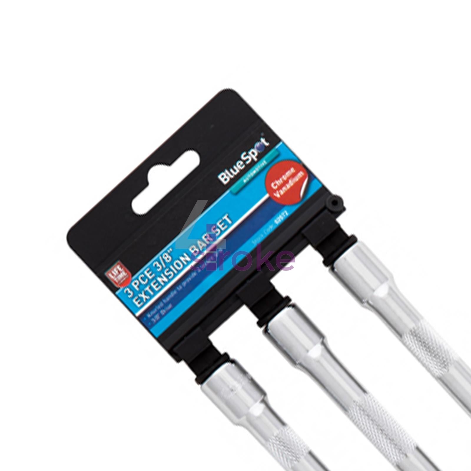 BlueSpot 3Pce 3/8" Drive Extension Set for Ratchet Drive Quick Change 3, 5 & 10 Inches