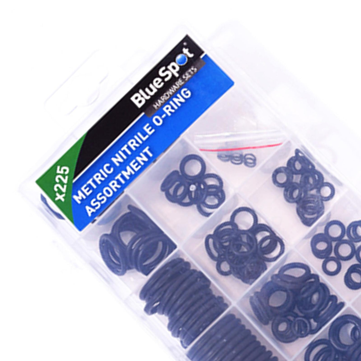 BlueSpot 225pc Metric Nitrile O-Ring Assortment Set 3-22mm Plumbing Seal Gasket