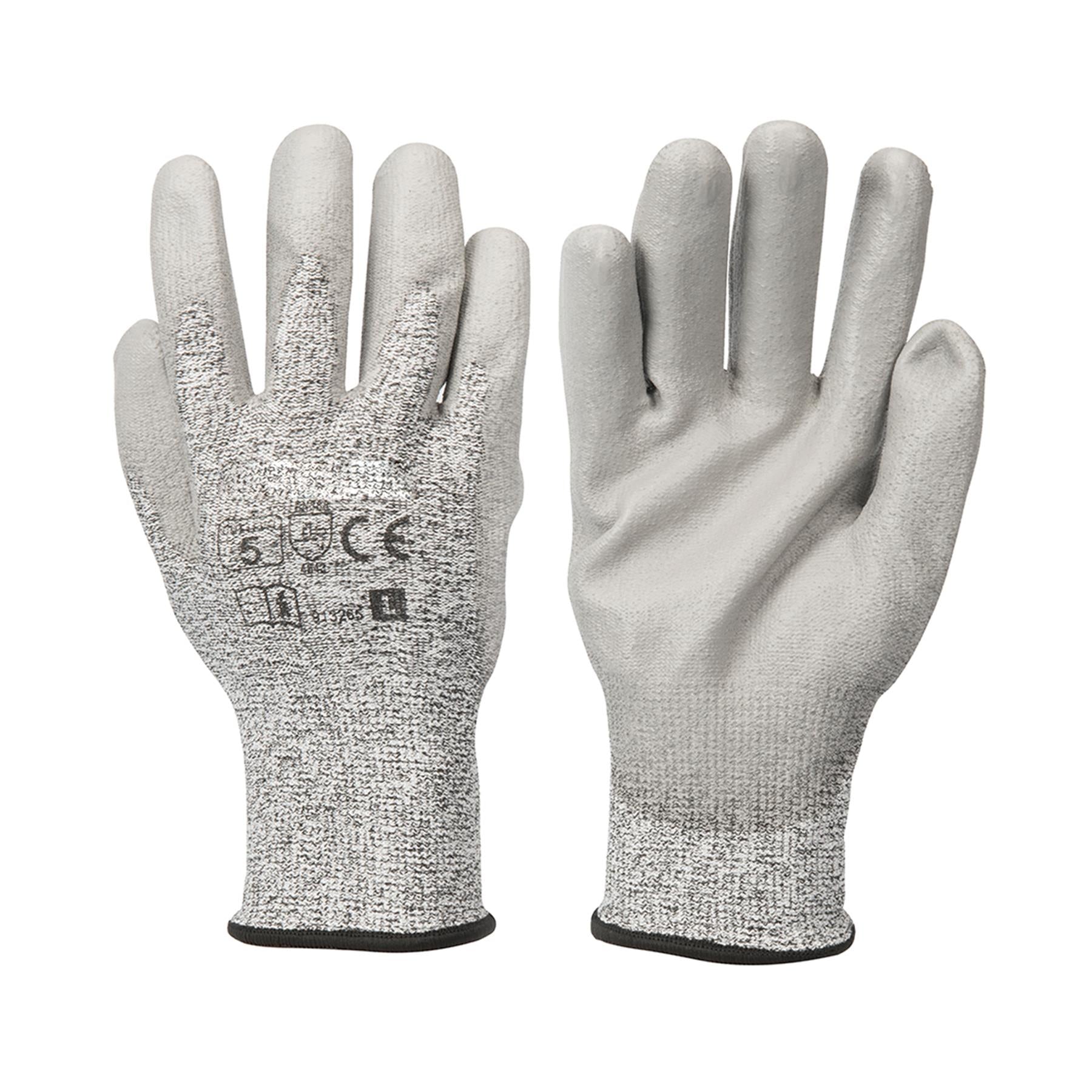 PU Palm Coated Work Gloves Garden Garage Cut Protection Very Strong Durable[Cut 5,20,DP01895]
