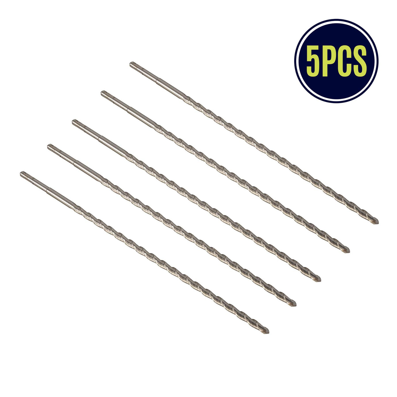 5 x SDS+ PLUS MASONRY DRILL BIT 14 x 460mm, TUNGSTEN CARBIDE TIP, FOR STONE CONCRETE BRICK