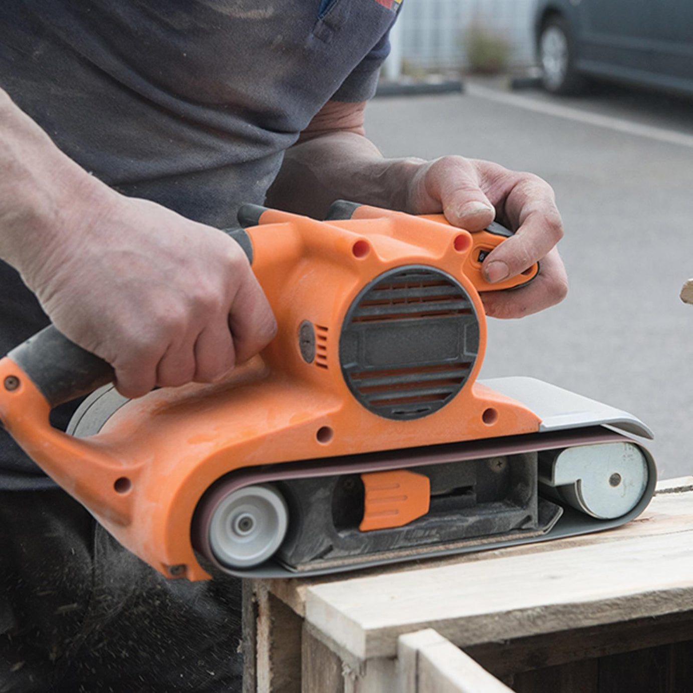 1200W Belt Sander 100mm T41200BS Belt Tracking Adjustment With Variable Speed