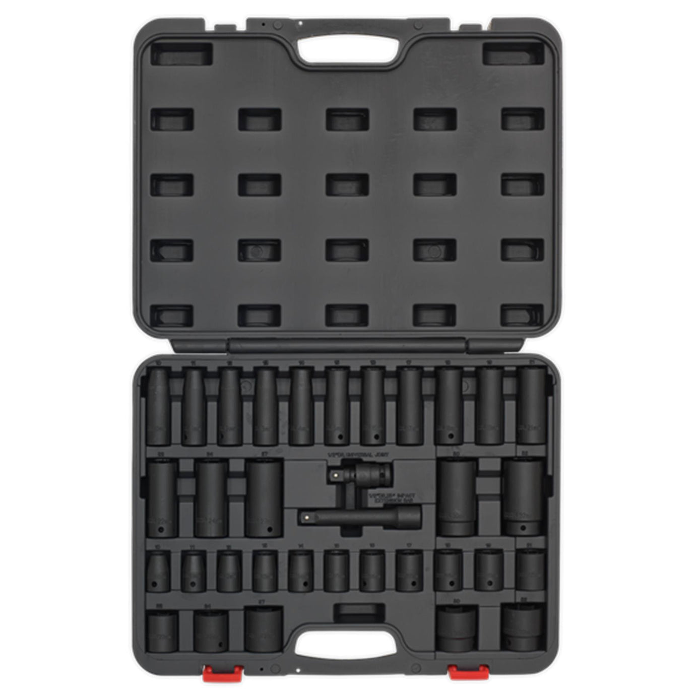 Sealey Impact Socket Set 34pc 1/2"Sq Drive Metric