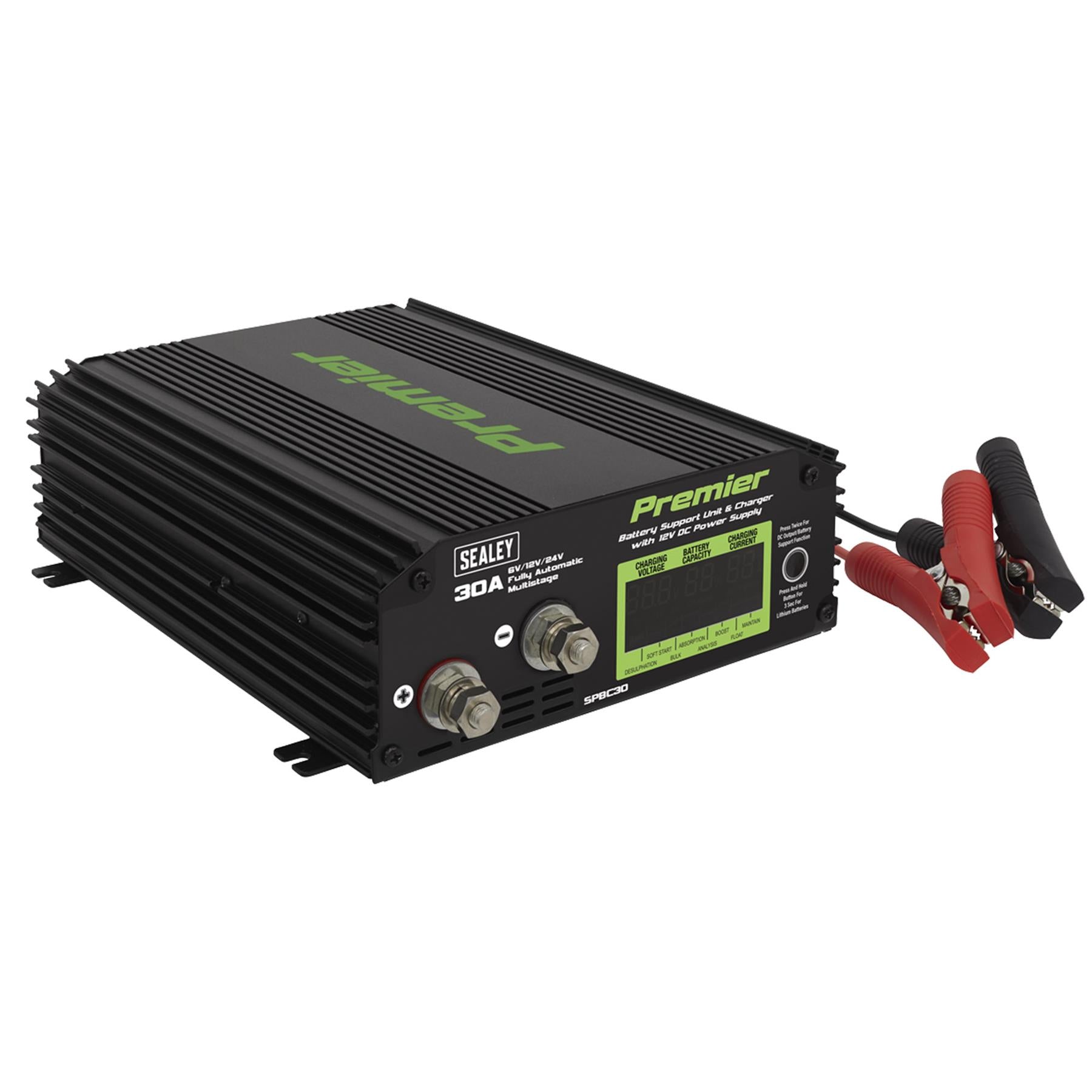 Sealey Battery Support Unit & Charger 30A 5 Year guarantee