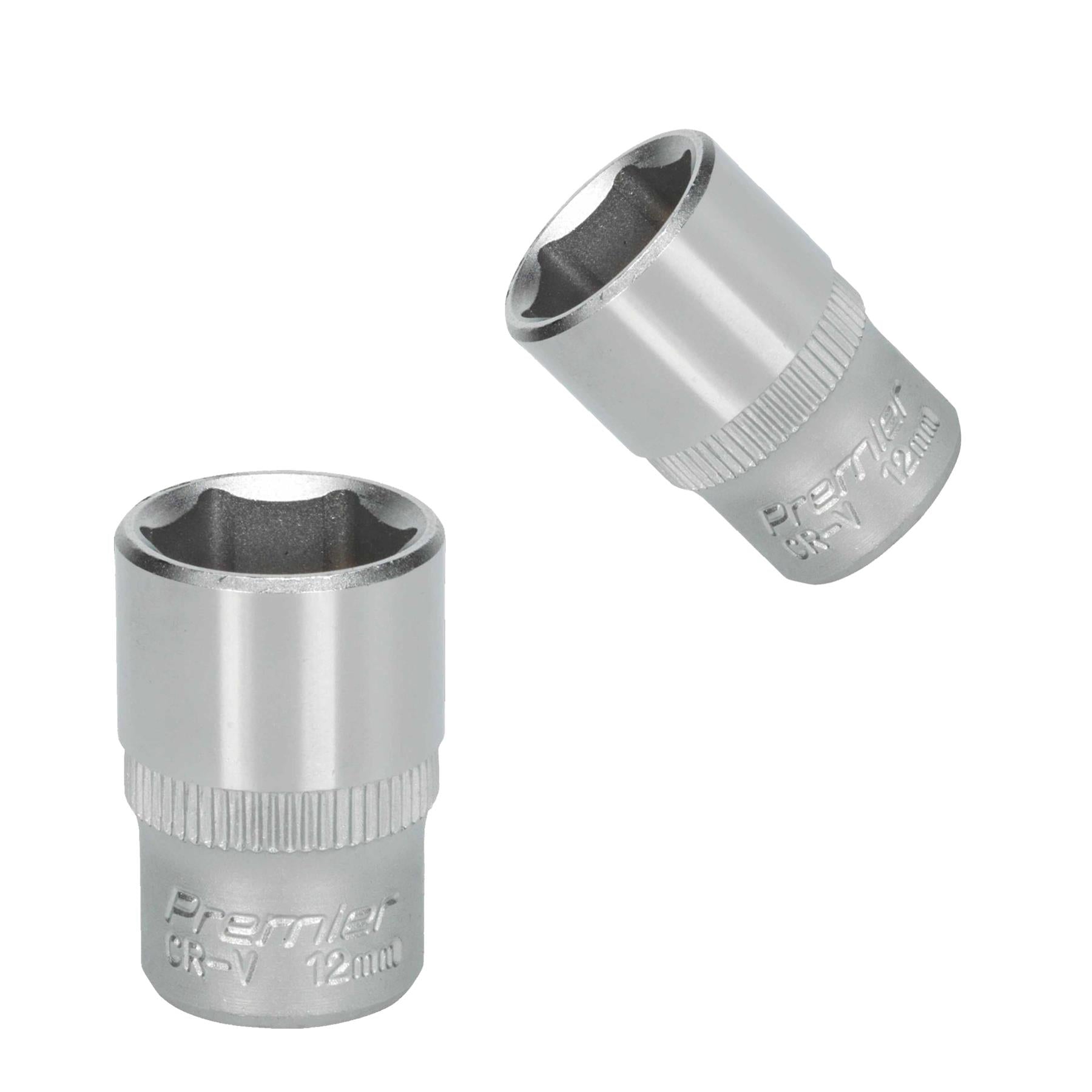 Sealey WallDrive Socket 12mm 1/4"Sq Drive Chrome Vanadium Steel