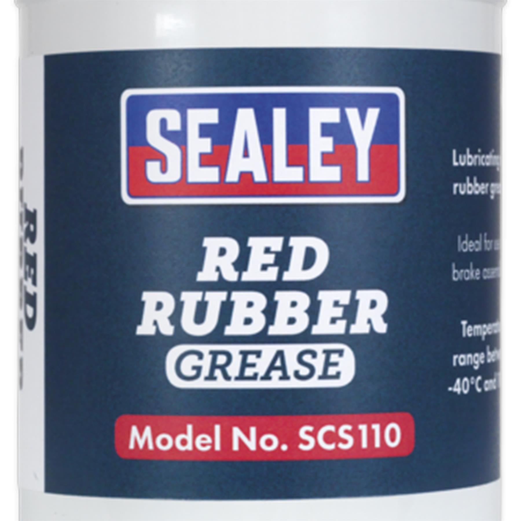 Sealey Red Rubber Grease 500g Tin