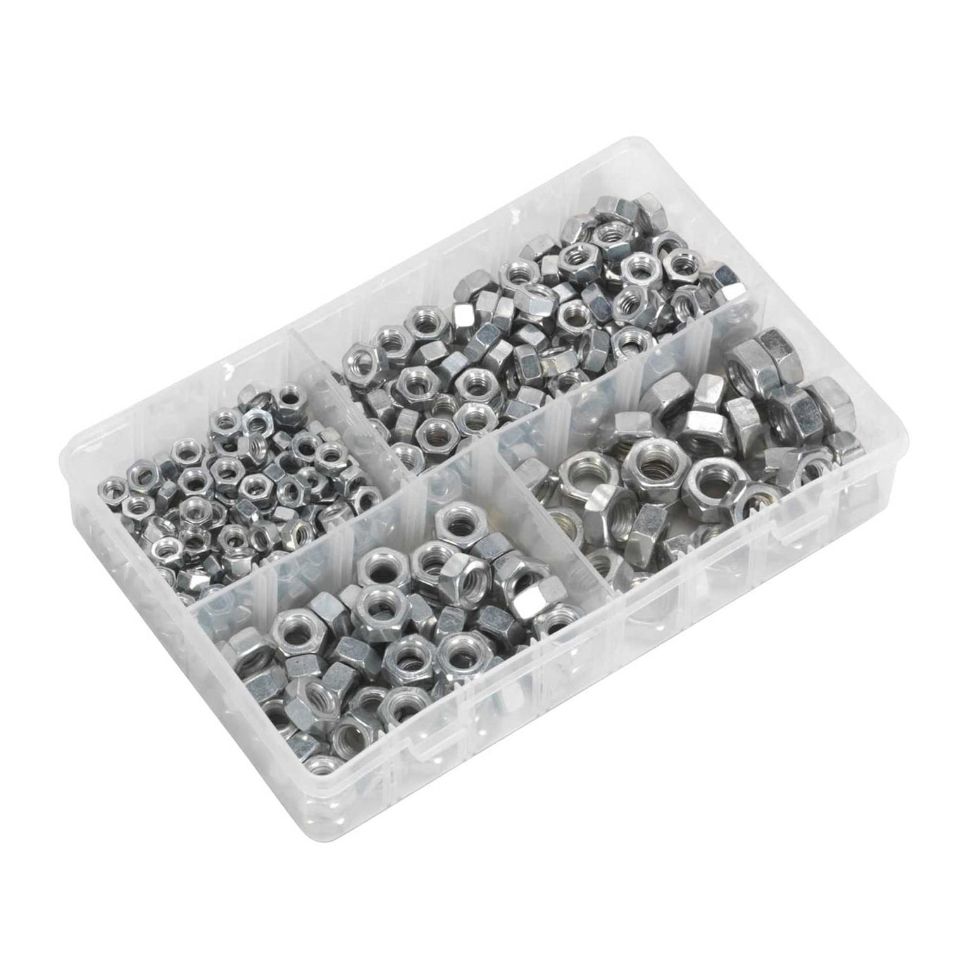 Sealey Steel Nut Assortment 320pc 1/4"-1/2"UNC