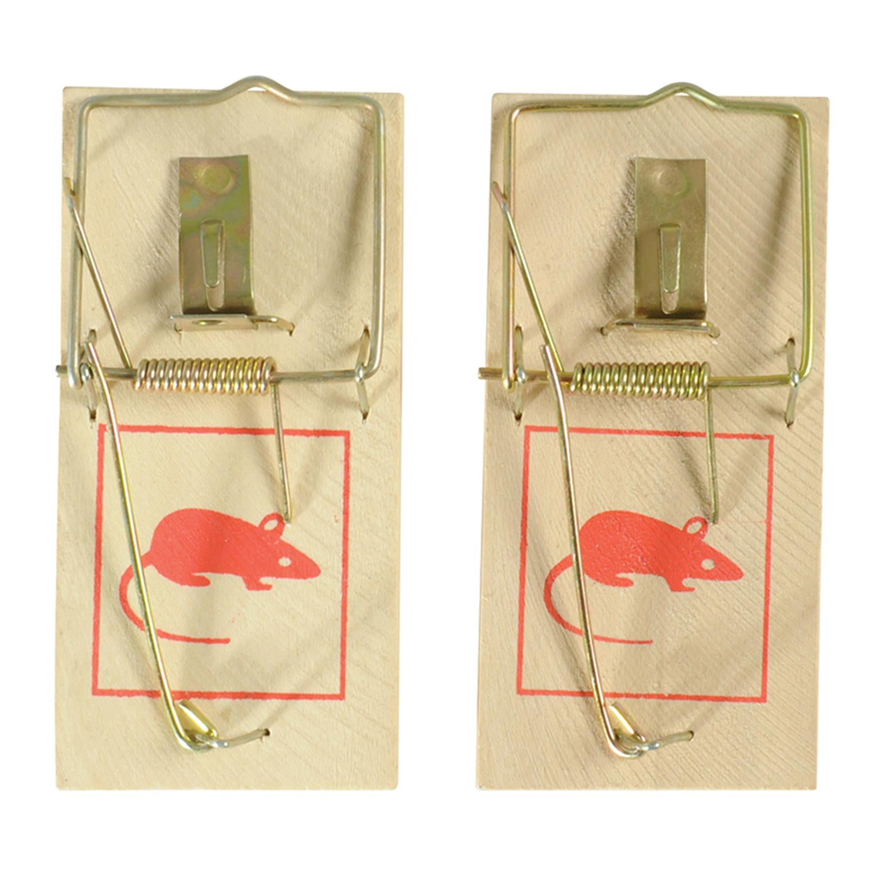 2Pk Wooden Mouse Trap Fast Efficient Pest Rodent Control Repel Home New