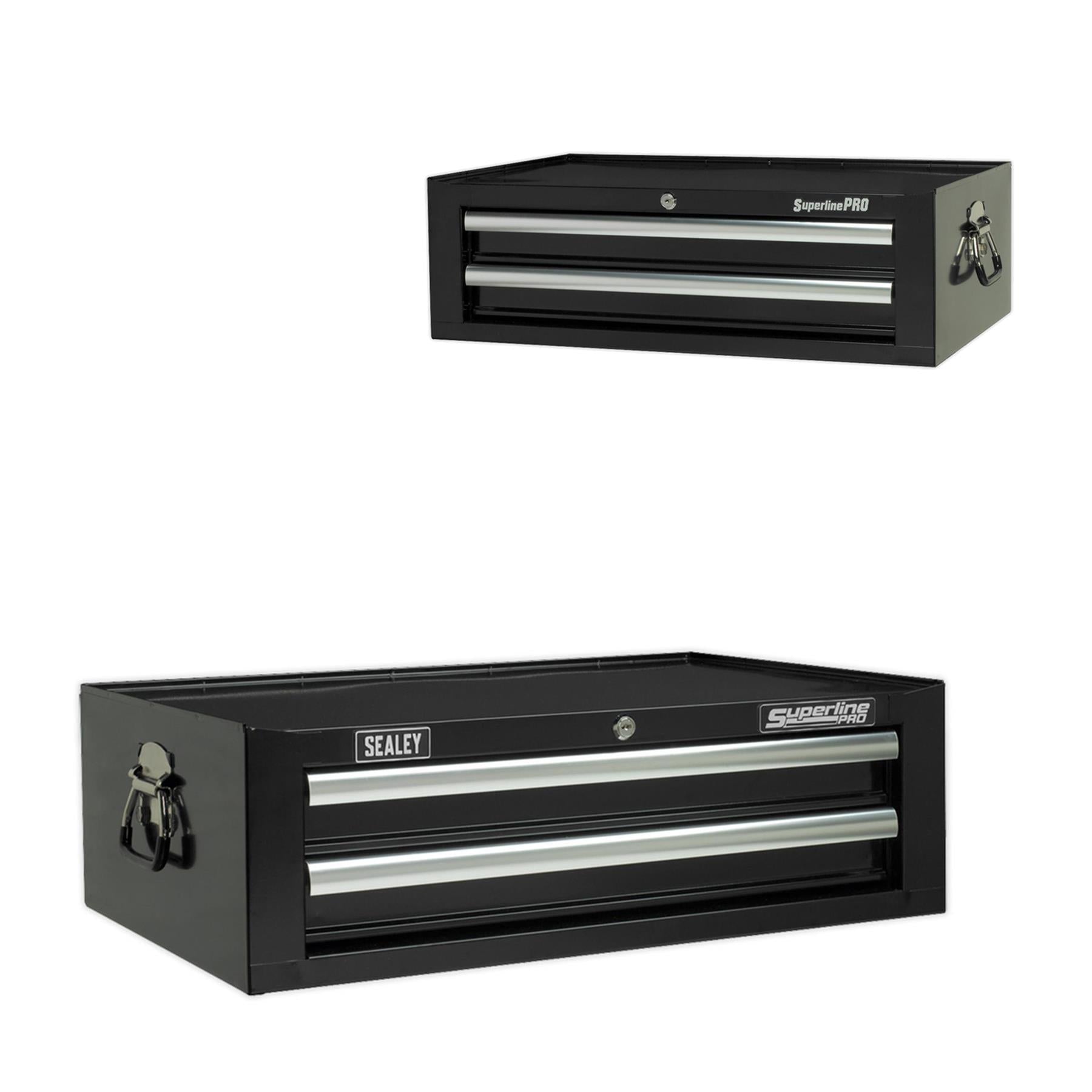 Sealey Mid-Box 2 Drawer with Ball Bearing Slides - Black