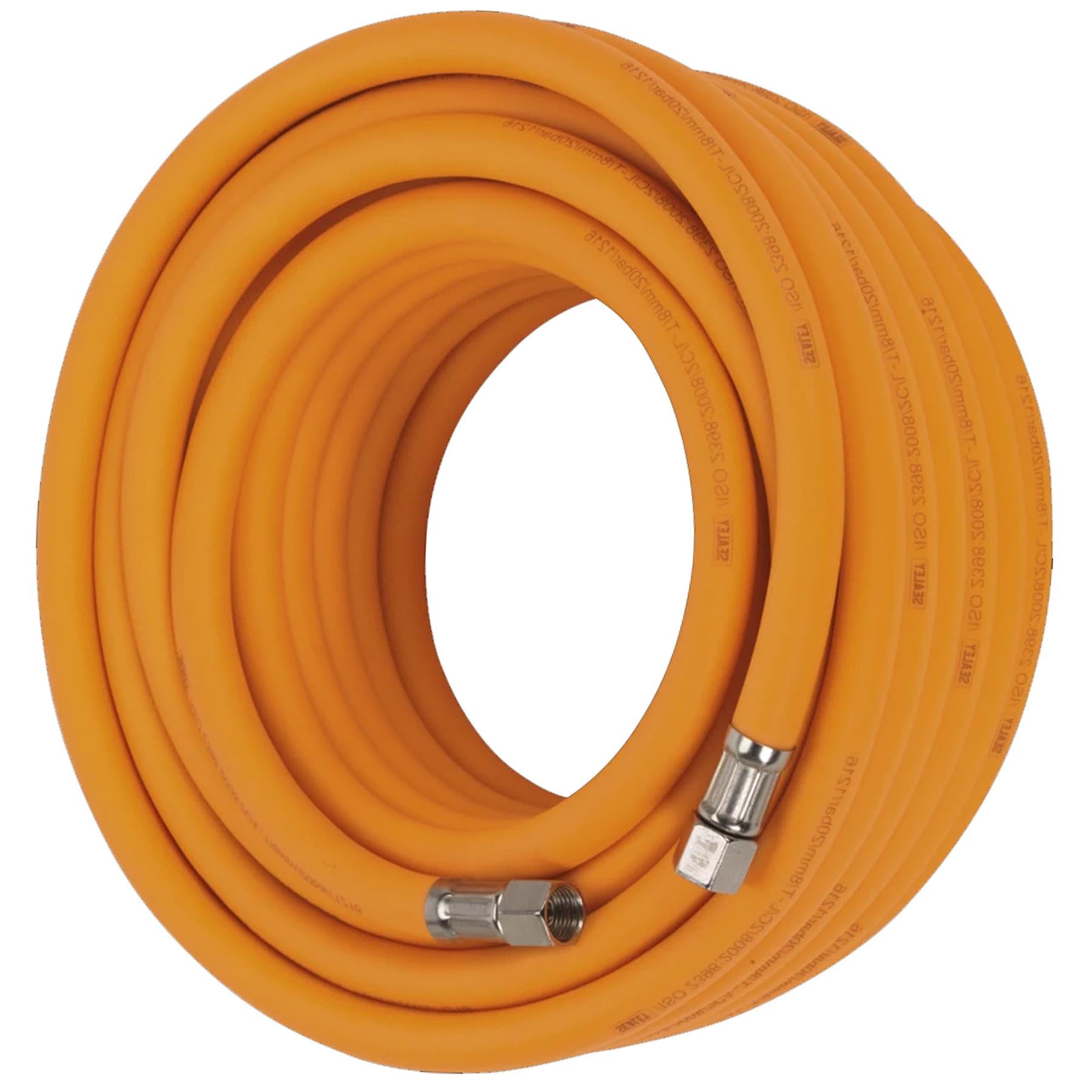 Sealey Air Hose 15m x �8mm Hybrid High-Visibility 1/4"BSP Unions