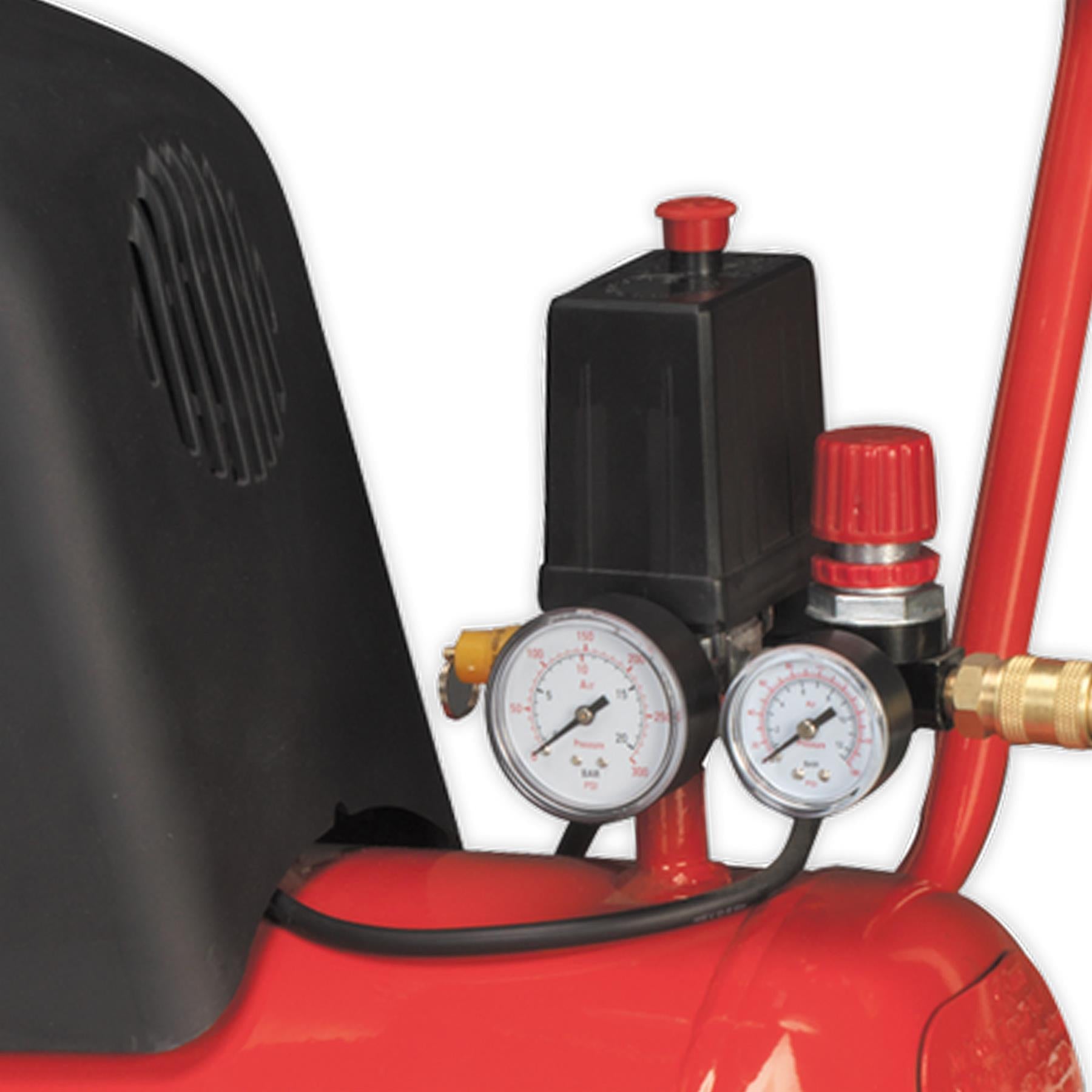 Sealey Air Compressor 24L Belt Drive 1.5hp Oil Free