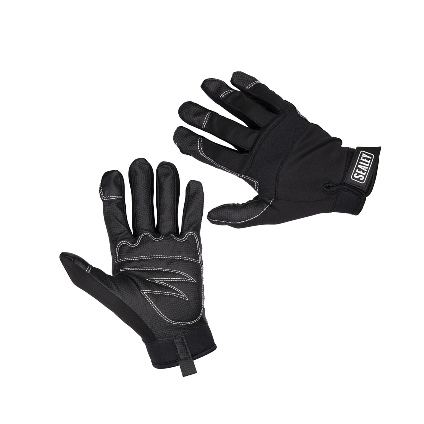 Sealey Mechanic's Gloves Light Palm Tactouch - Large