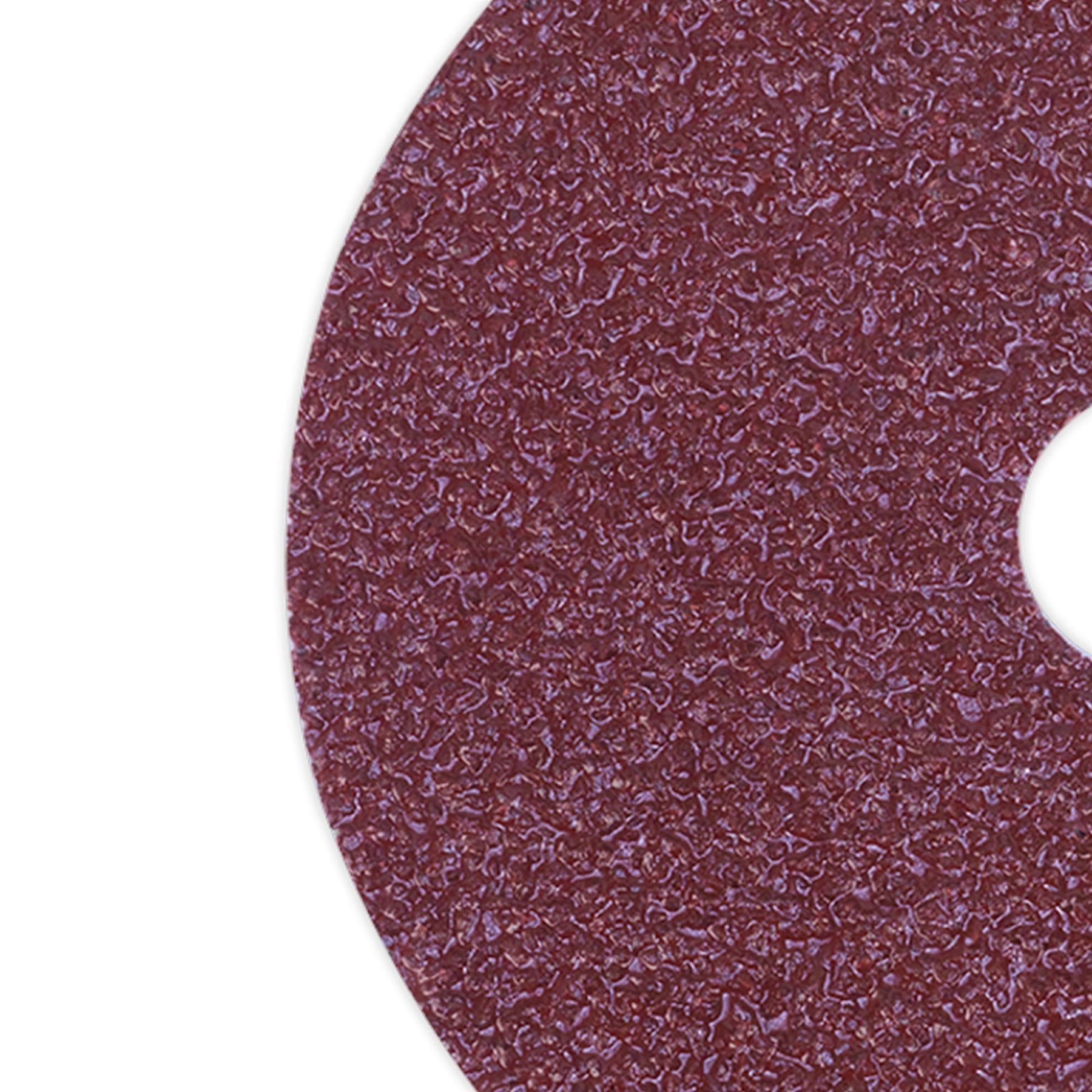 Sealey Sanding Disc Fibre Backed �100mm 36Grit Pack of 25
