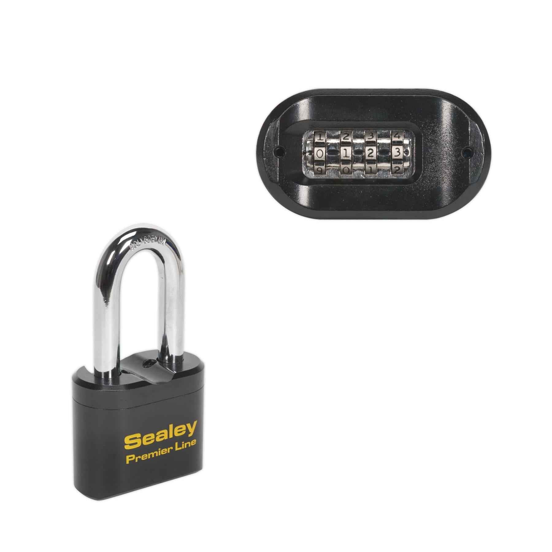 Sealey Steel Body Combination Padlock Long Shackle 62mm