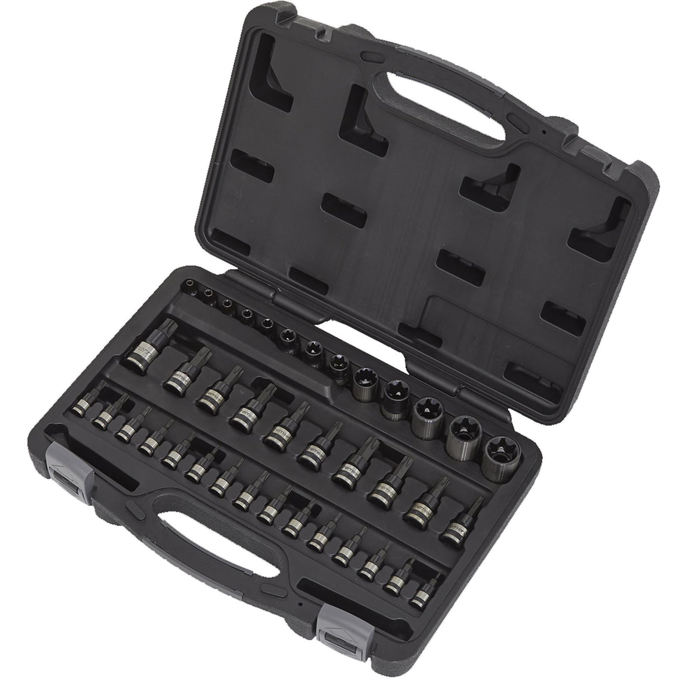 Sealey TRX-Star* & Security Socket Bit Set 38pc 1/4",3/8"&1/2"Sq Dr