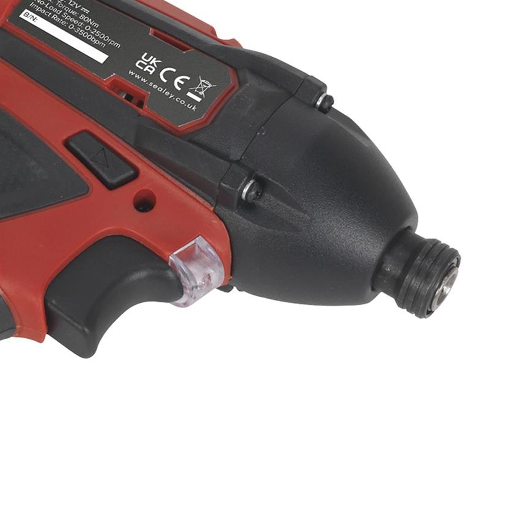 Sealey Impact Driver Kit 1/4" Hex Drive 12V Li-ion - 2 Batteries