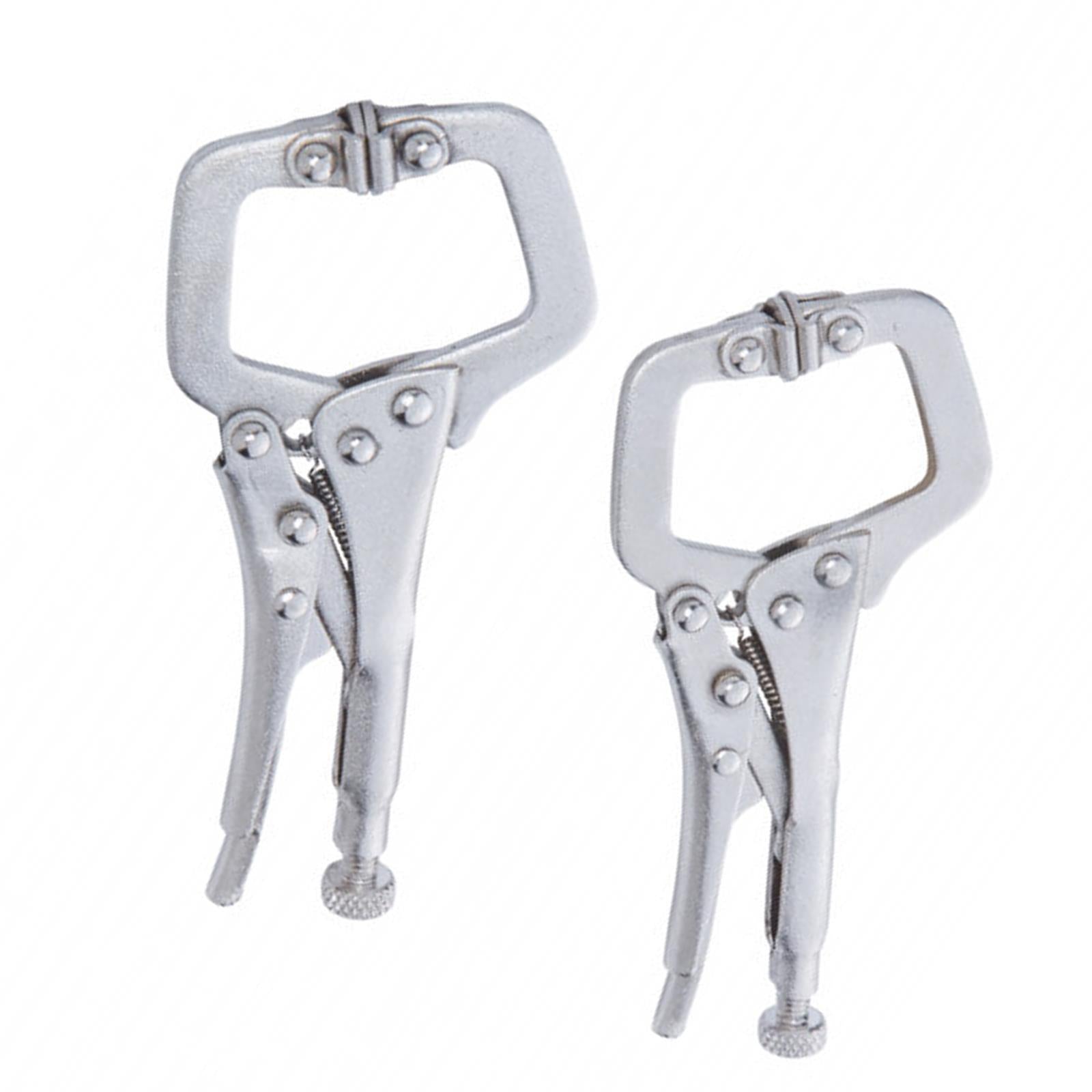 BlueSpot 2Pce Mini 4 Inch Locking Mole Grip C Clamps Work Welding Woodwork Clamp Set