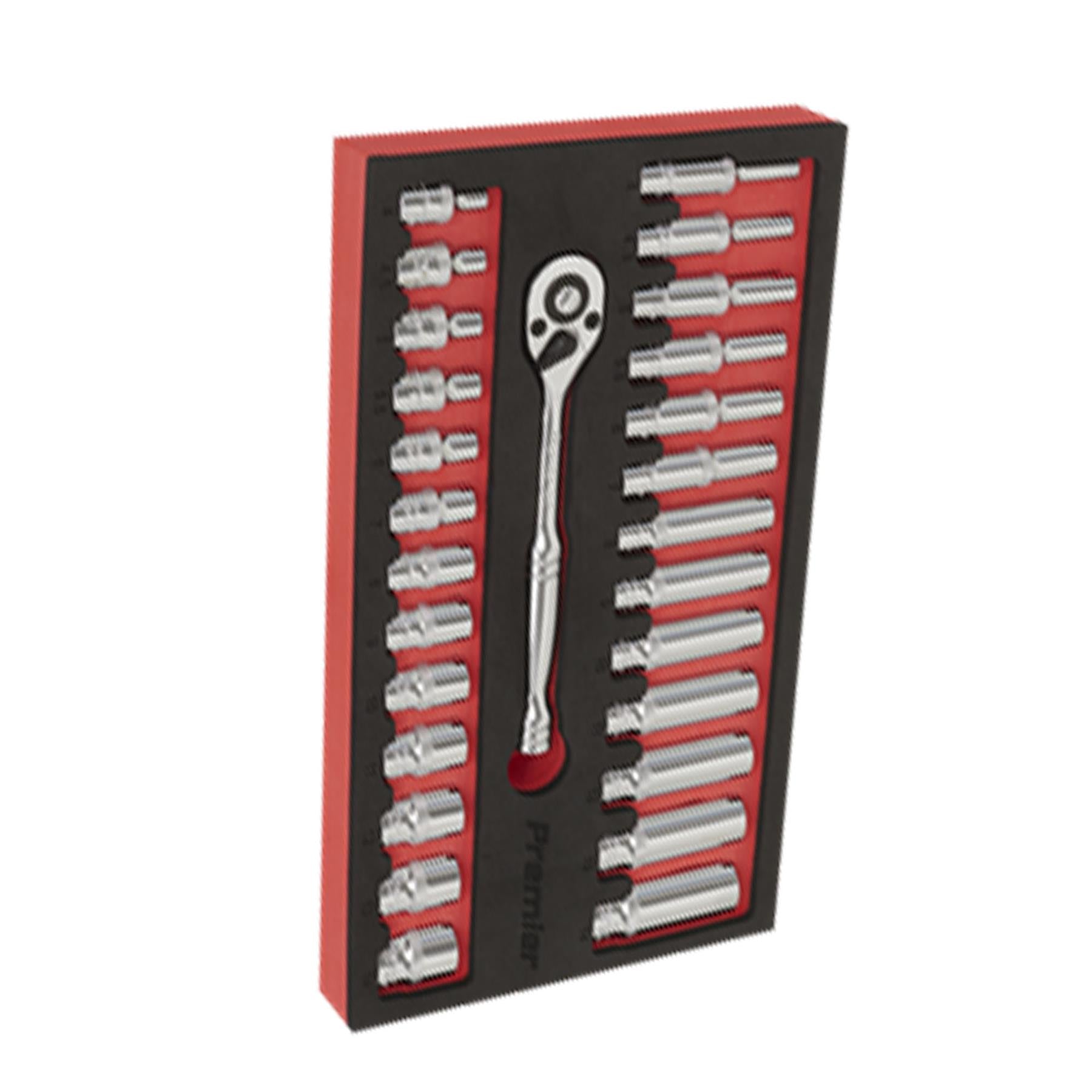Sealey Ratchet Wrench & Socket Set 27pc 1/4"Sq Drive