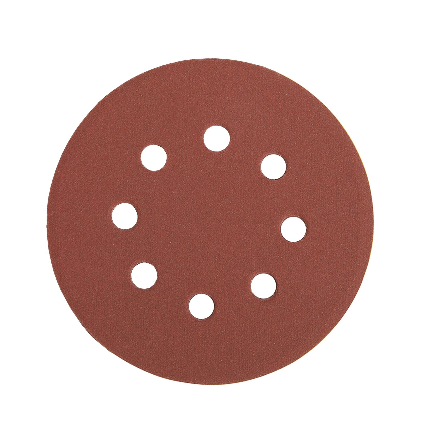 Hook & Loop Punched Disc 125mm 10Pk 4 X 60G, 2 X 80G, 2 X 120G & 2 X 240 Grit