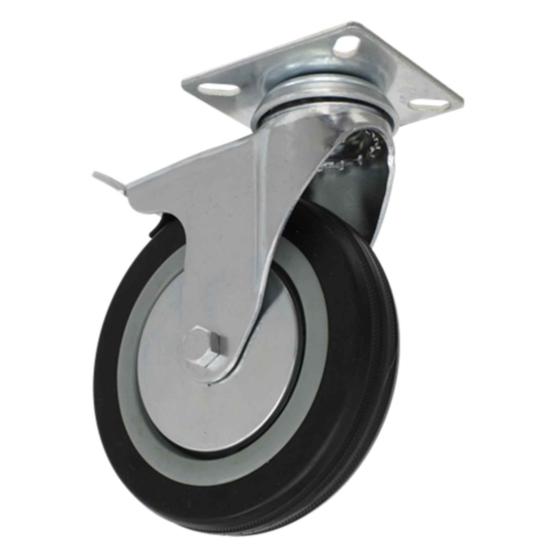Sealey Castor Wheel Swivel Plate with Brake 125mm
