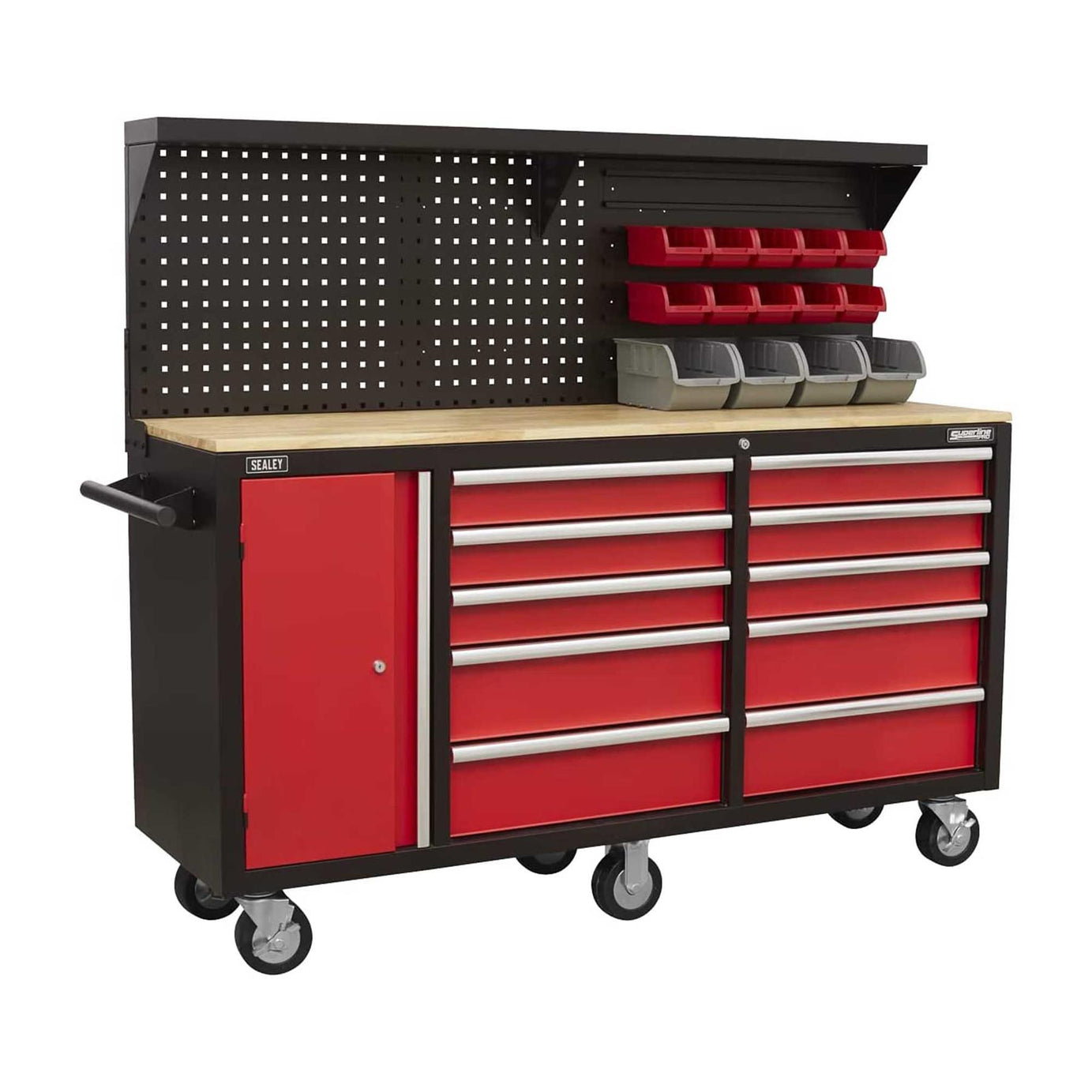 Sealey Mobile Workstation 10 Drawer with Backboard