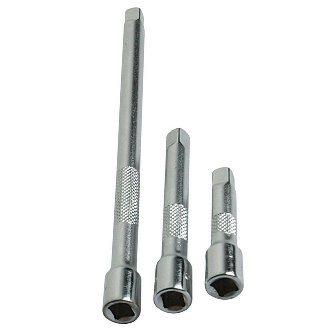 3Pce Extension Bar Set 1/4" Hardened Tempered Chrome-Plated And Polished