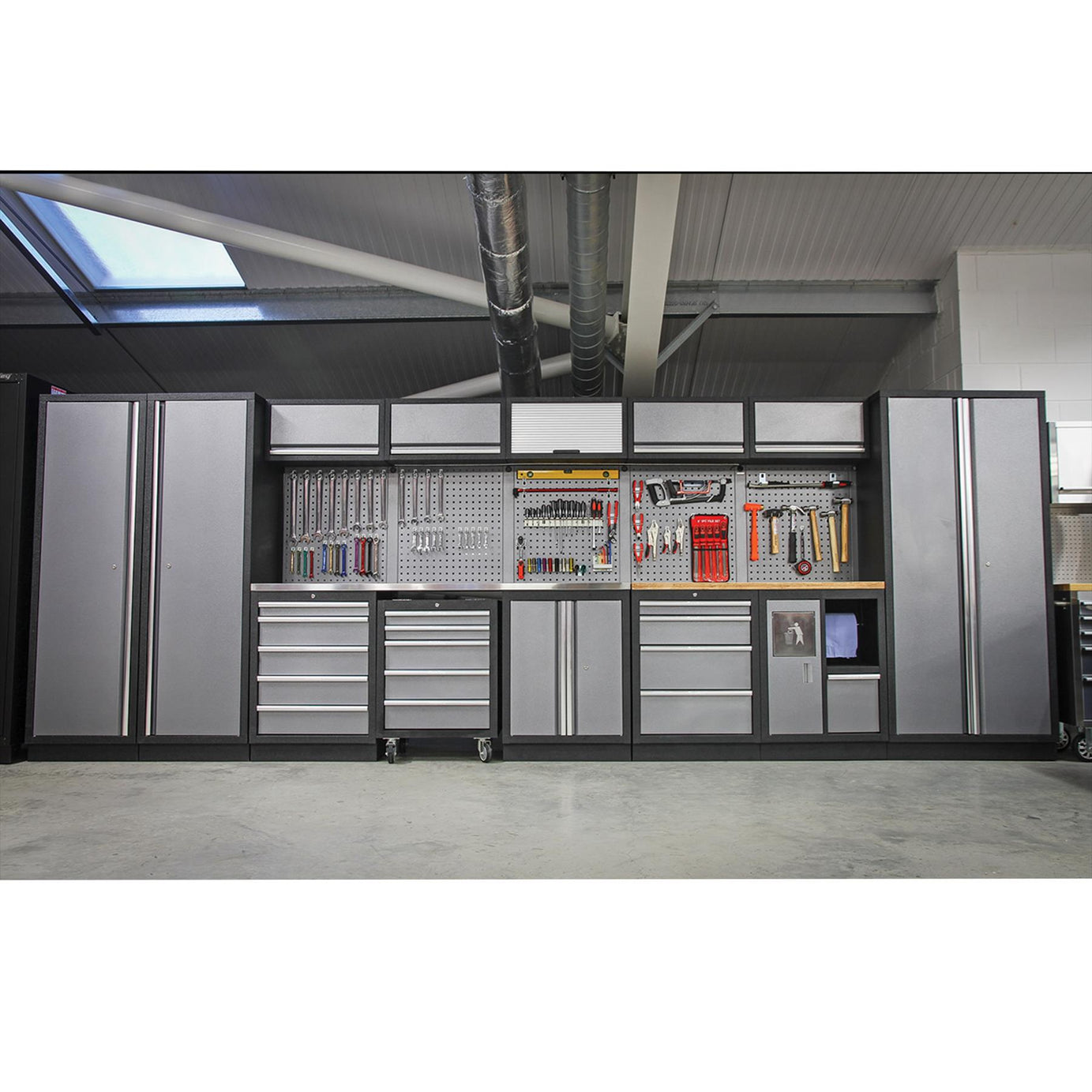 Sealey Superline Pro 4.9m Storage System - Wood Worktop