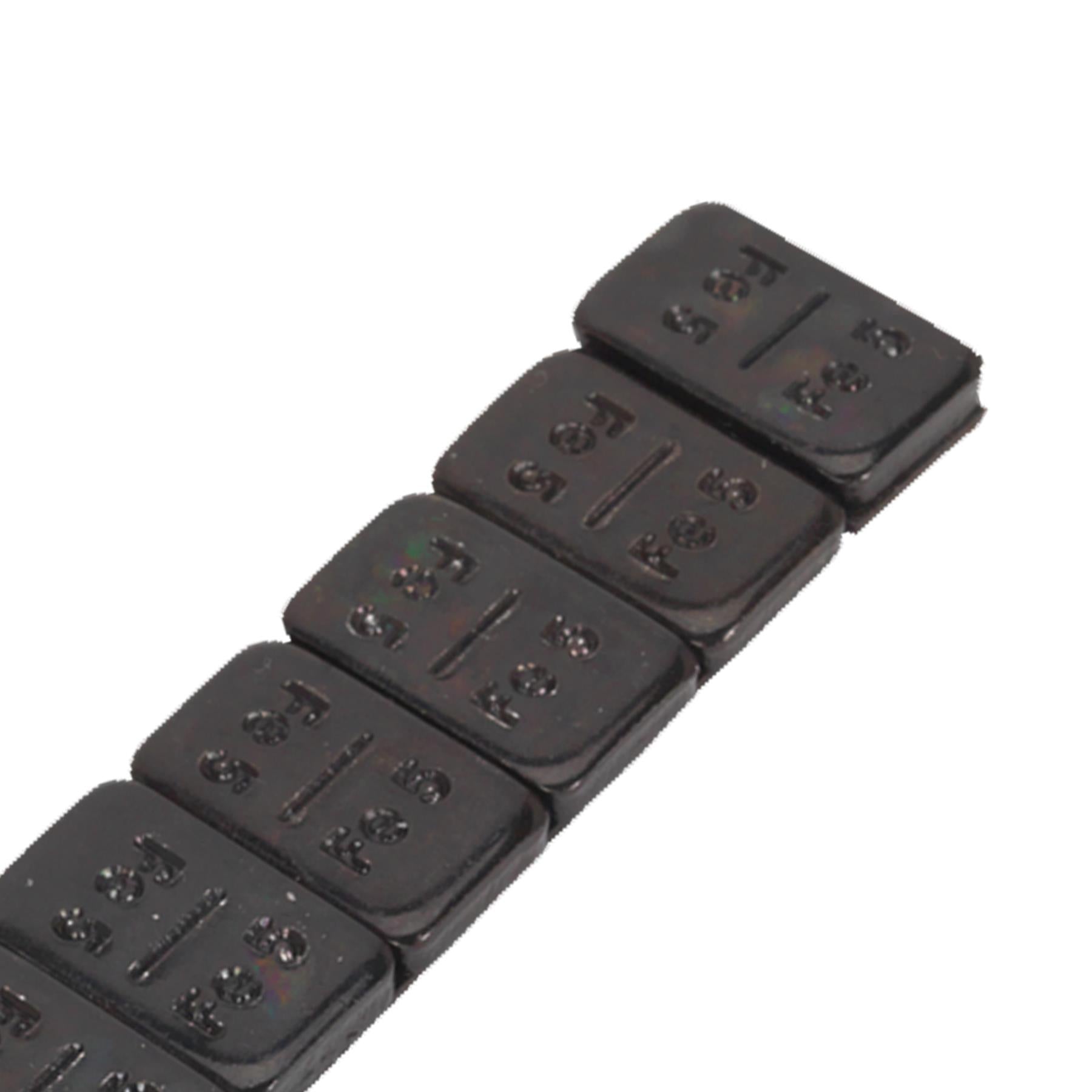 Wheel Weight 5g Adhesive Zinc Plated Steel Black Pk of 50x12 Sealey