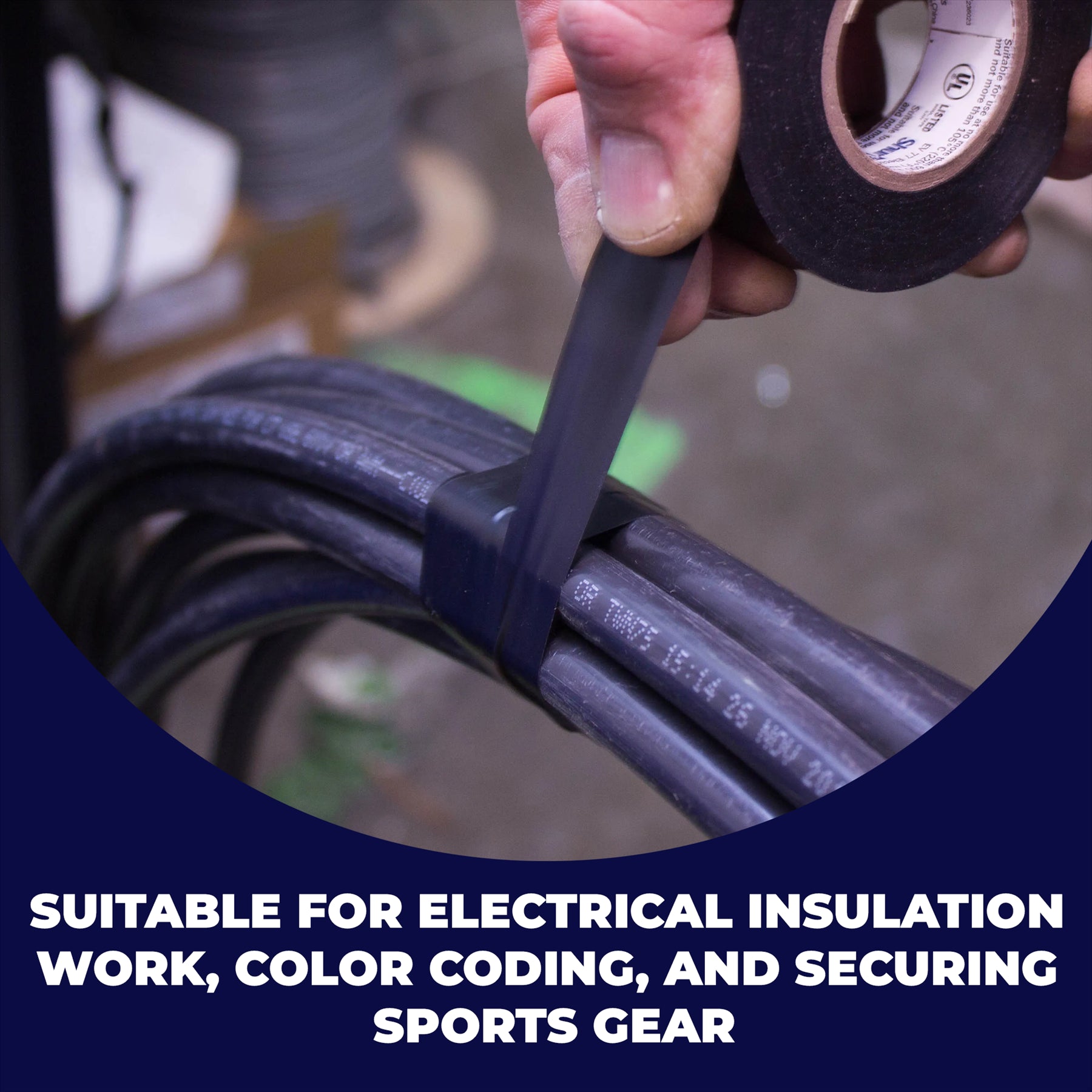 19mm X 33m Black Electrical PVC Insulation / Insulating Tape Flame Retardant 2PCS