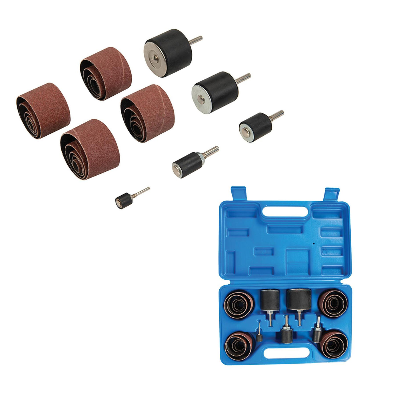 Large Drum Sanding Kit Use With Power Drills, Sander Spindle Spiraband Mounted
