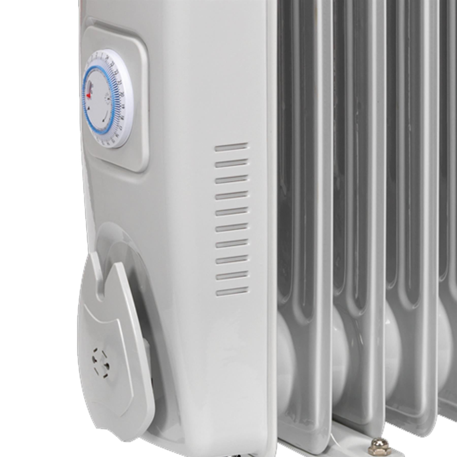 Sealey Oil Filled Radiator 2500W/230V 11 Element with Timer