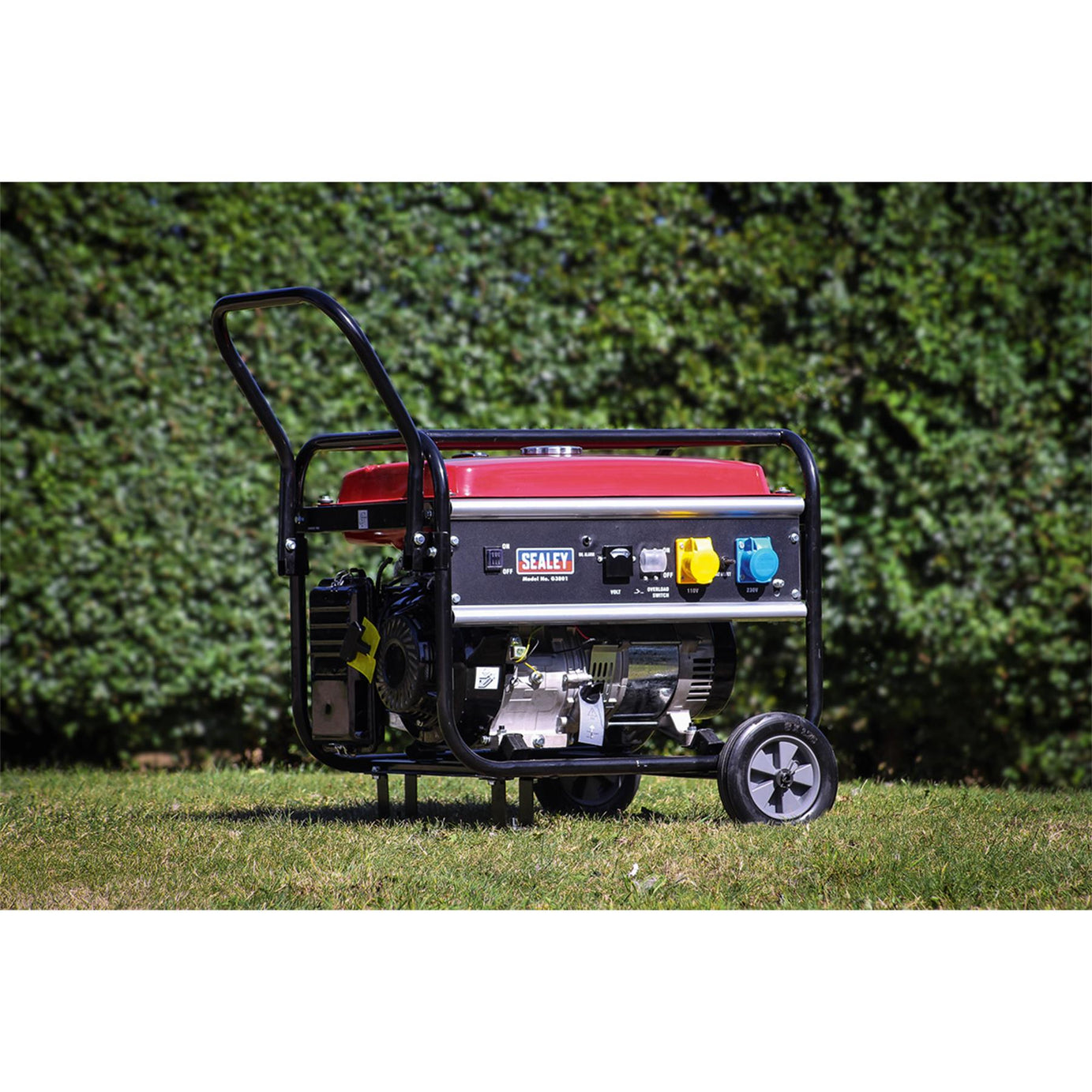 Sealey Generator 5500W 110/230V 13hp  Two Wheels And a large handle,