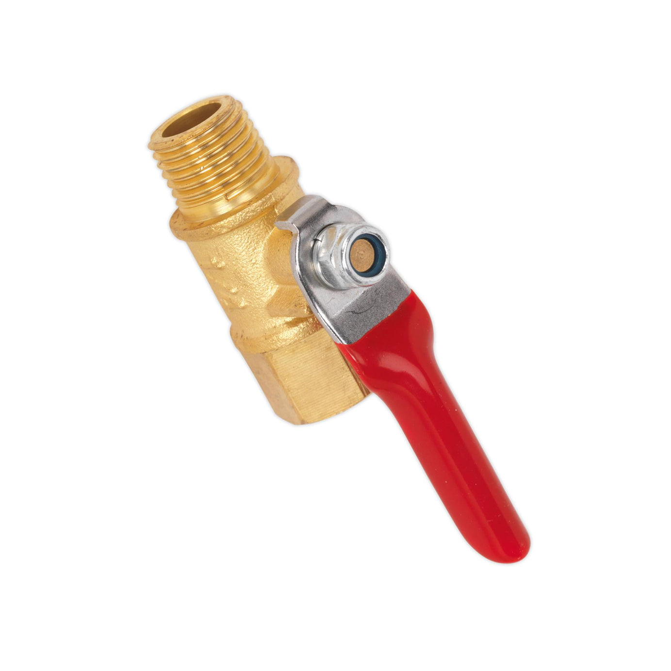 Sealey Lever Ball Valve 1/4"BSPT (M) x 1/4"BSP (F)