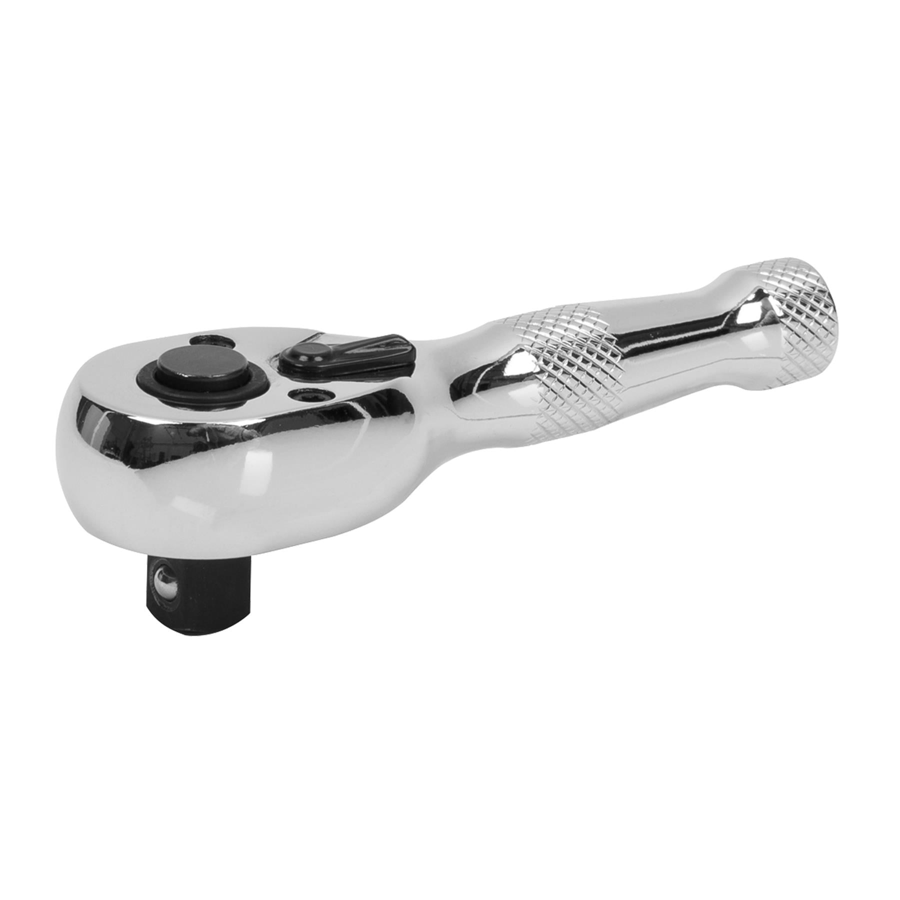 Sealey Stubby Ratchet Wrench 3/8"Sq Drive Pear-Head Flip Reverse
