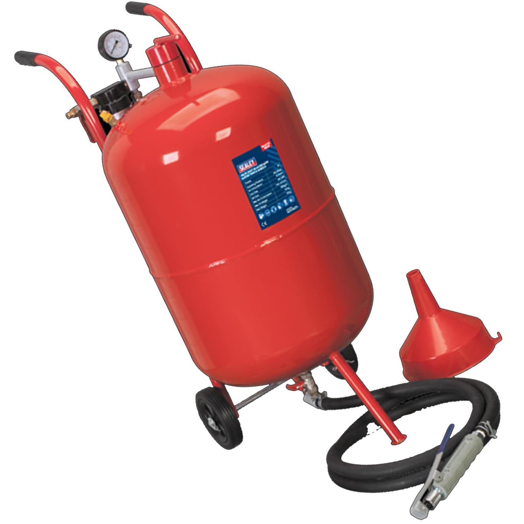 Sealey SB998 Shot Blaster with Water Trap and Wheels 75ltr