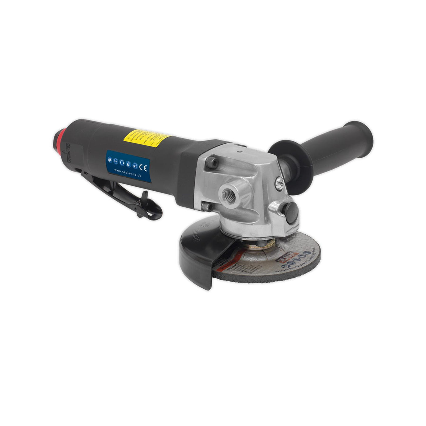 Sealey Air Angle Grinder 100mm Composite Housing Lightweight & Easy Handle