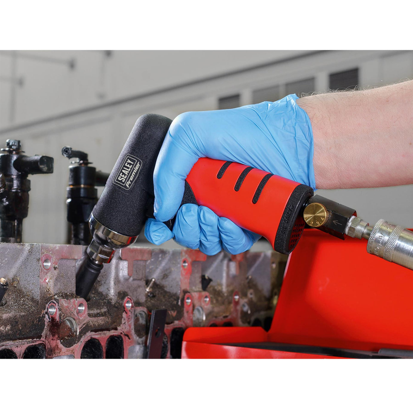 Sealey Air Impact Wrench 1/4"Sq Drive Diesel Glow Plug Kit