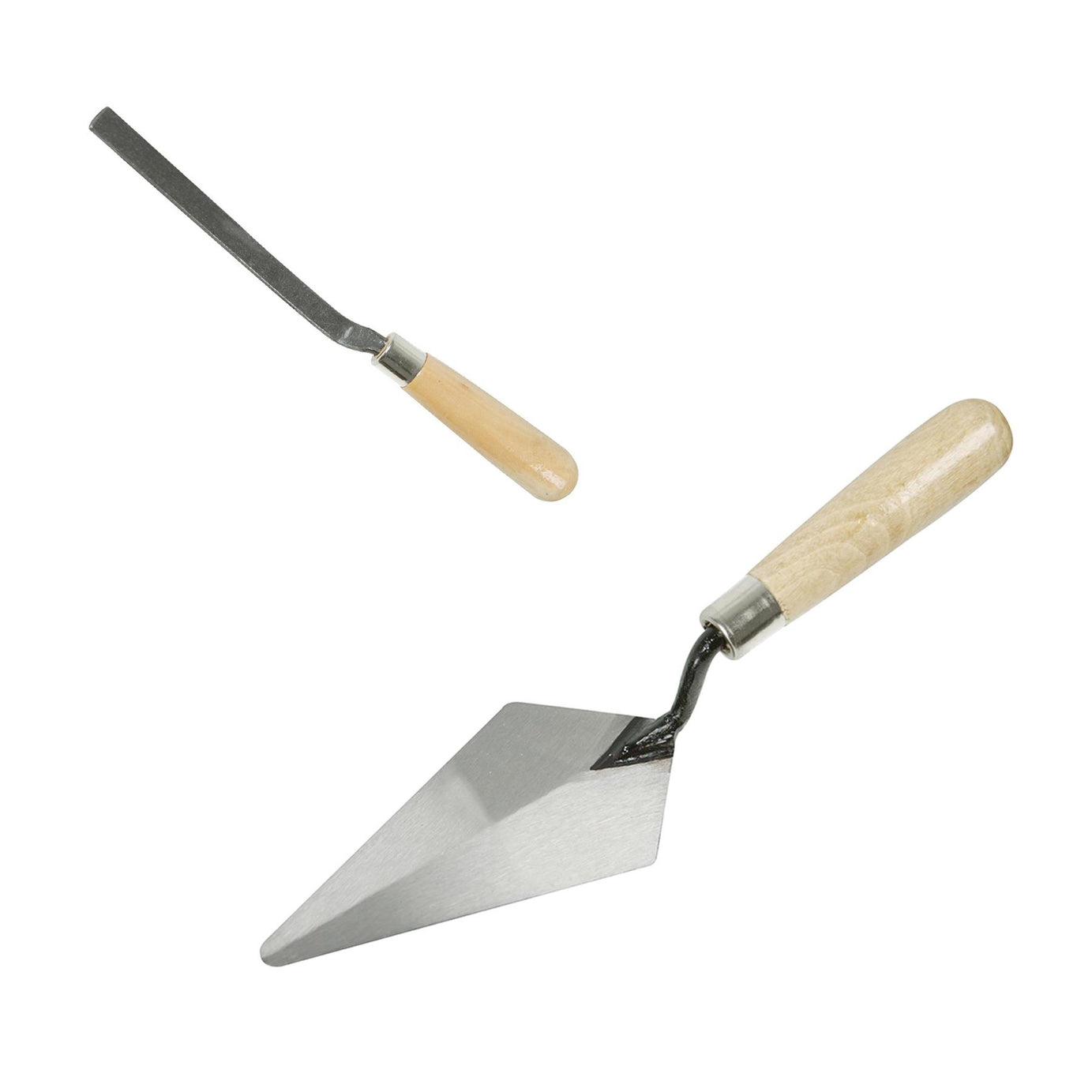 5Pce Tradesmans Trowel Set DIY Tools steel blades & comfortable wooden handles