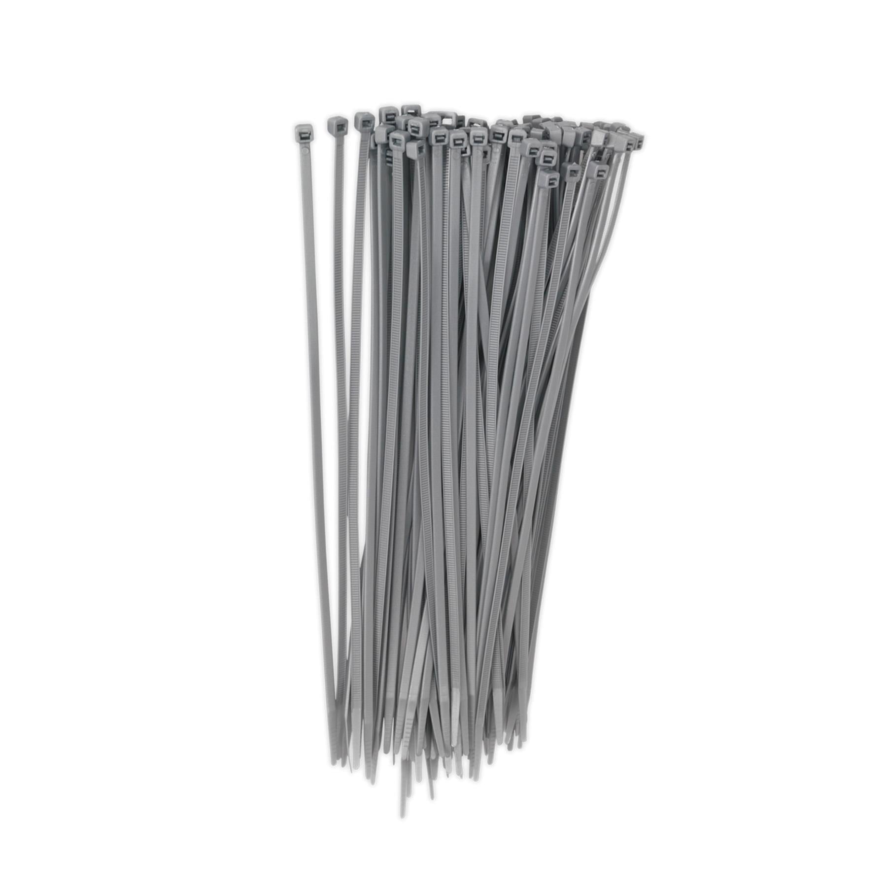 Sealey Cable Tie 300 x 4.8mm Silver Pack of 100