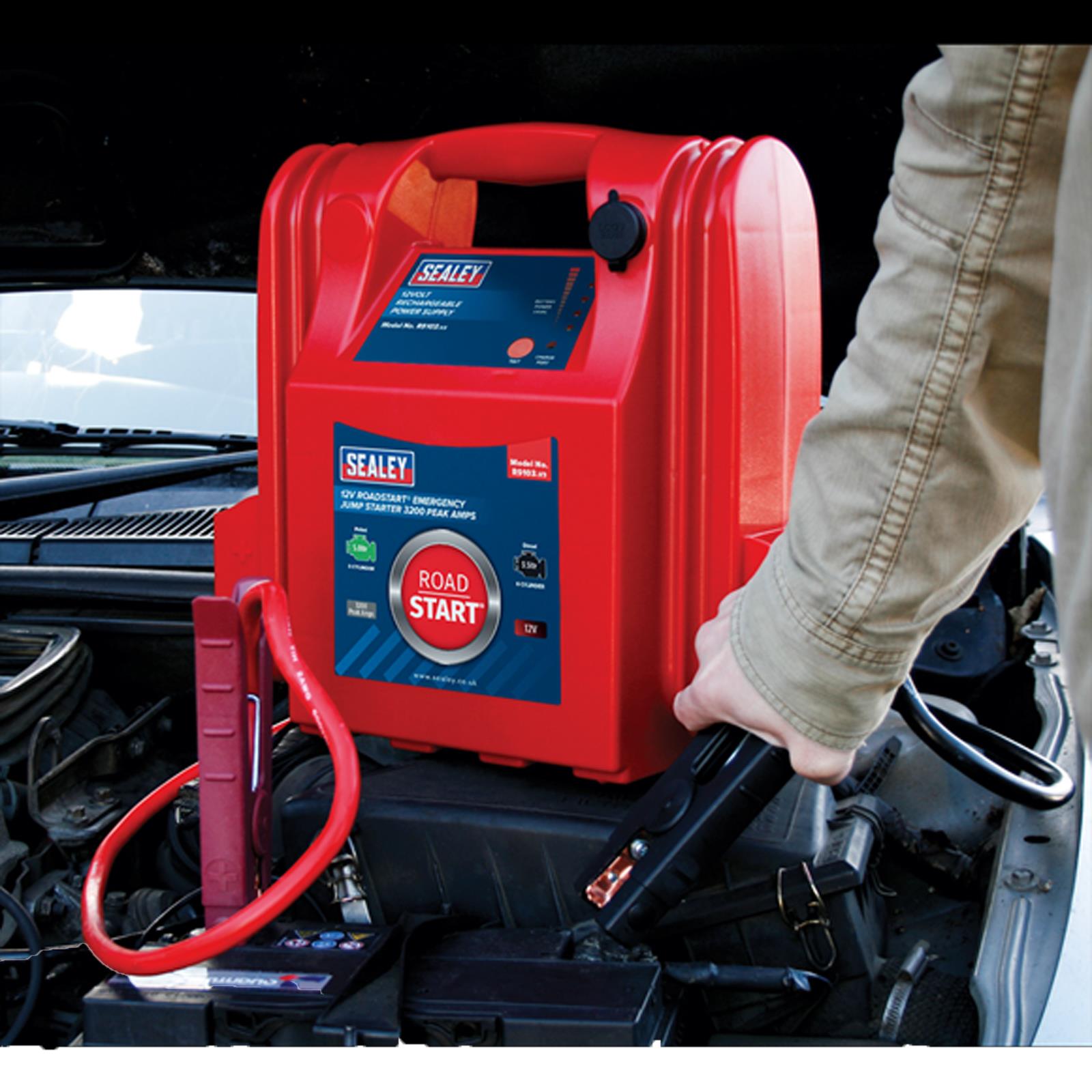 Sealey Roadstart Emergency Power Pack 12V 3200 Peak Amps Emergency Power Pack