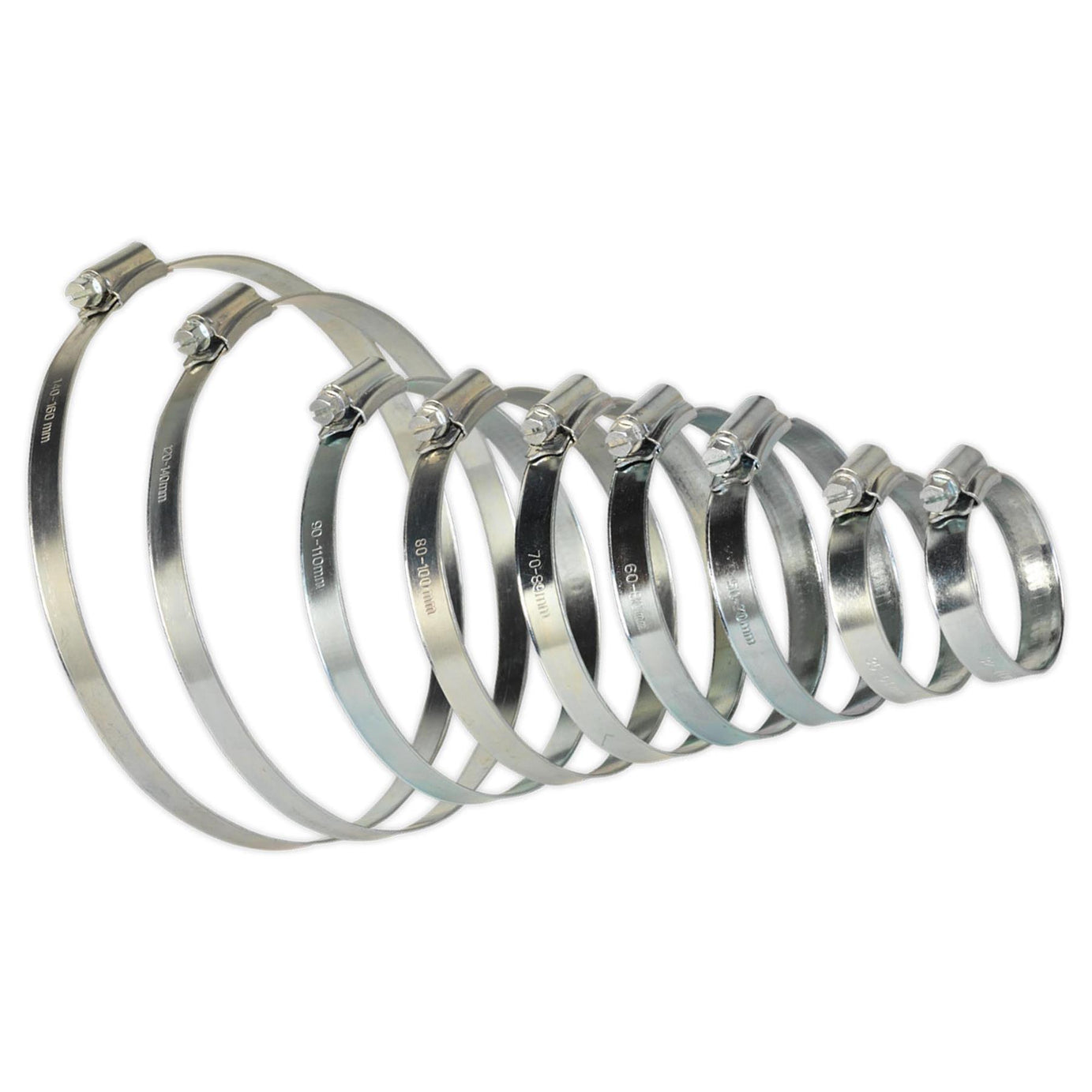Sealey Hose Clip Assortment 26pc 44-160mm Zinc Plated