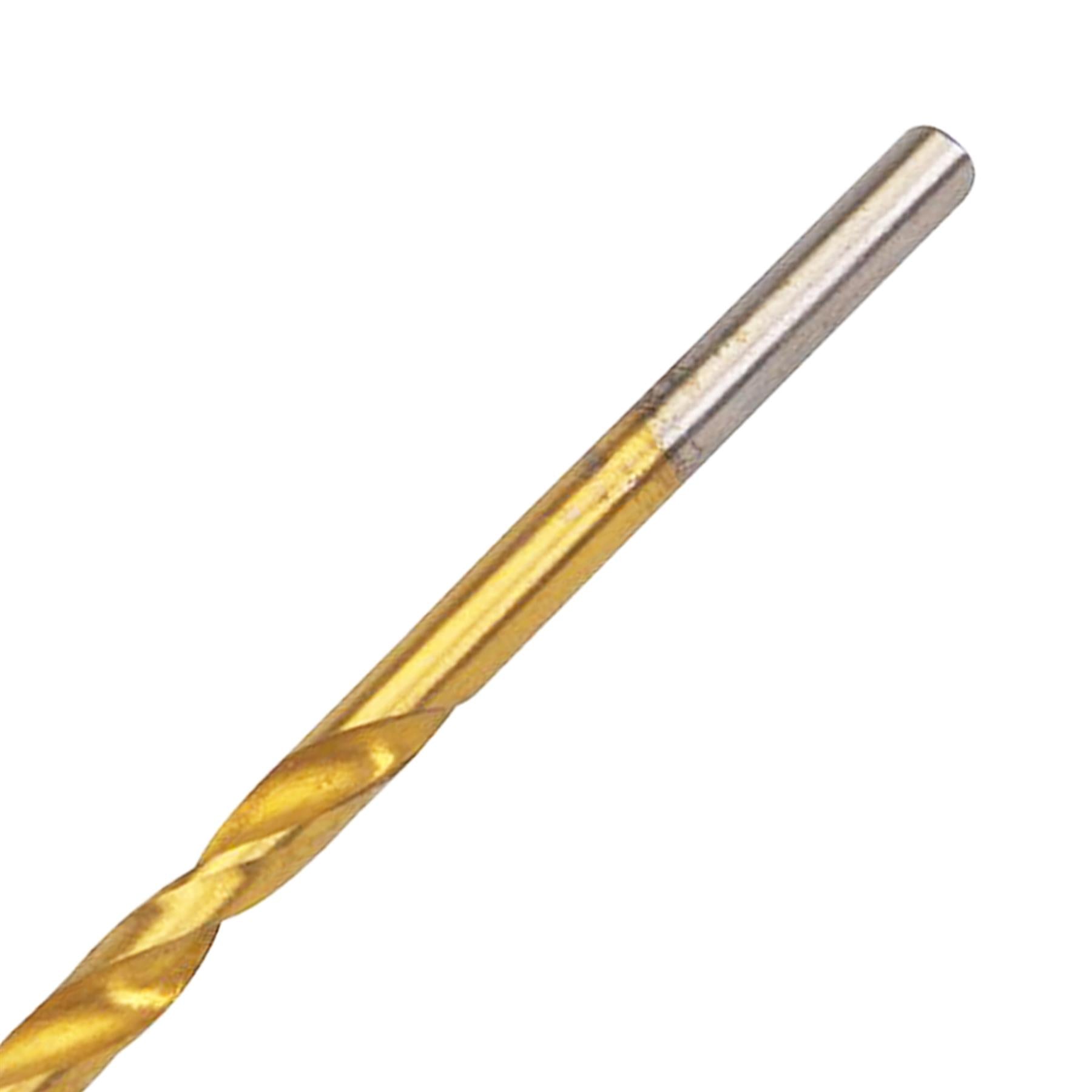 2Pk Hss Titanium-Coated Drill Bits 4.0mm Durable High Speed Metal Wood Plastic