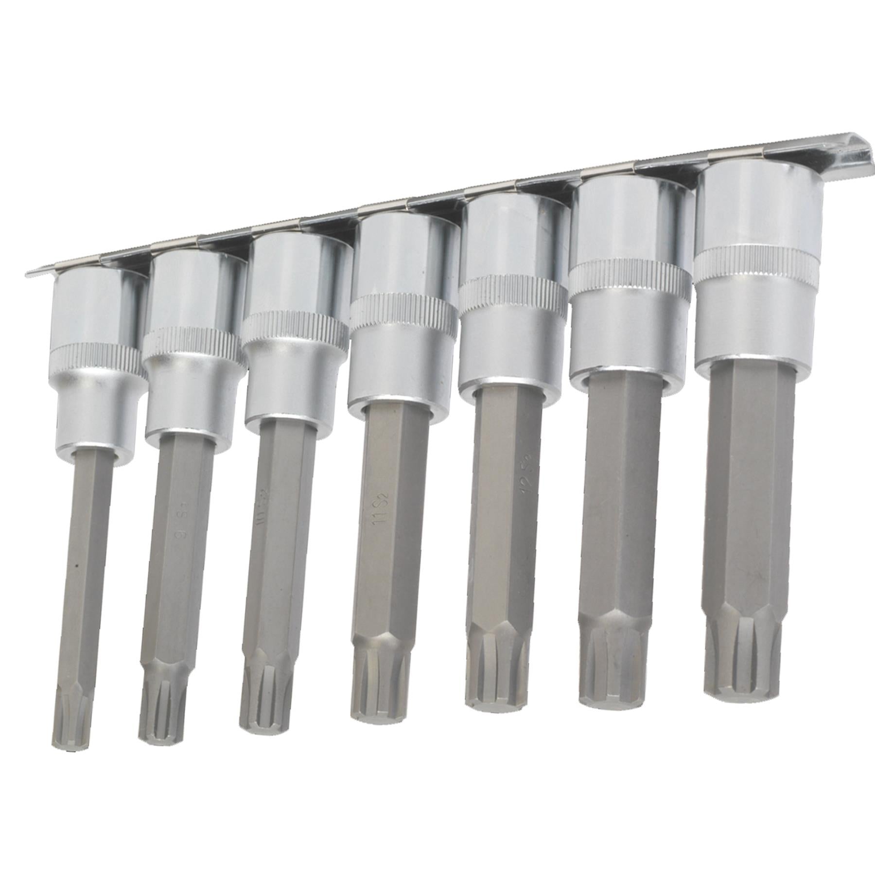 Sealey Ribe Socket Bit Set 7pc 1/2"Sq Drive 100mm