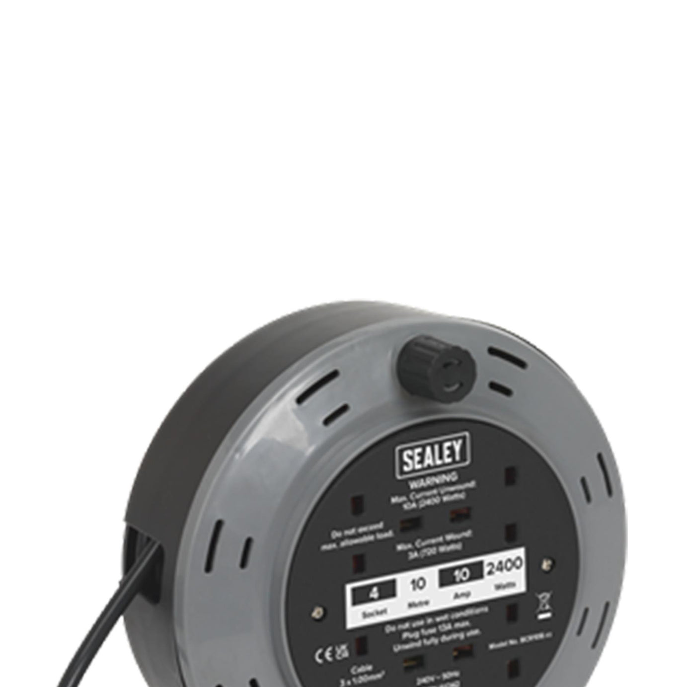 Sealey Cassette Type Cable Reel 10m 4 x 230V 1.00mm� Thermal Trip