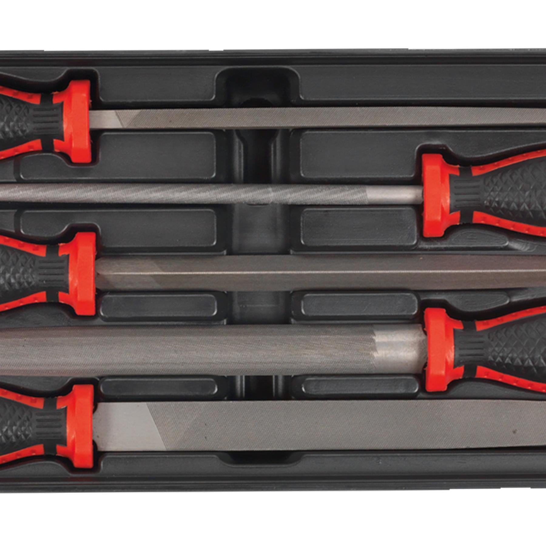 Tool Tray with Engineers File Set 5pc With Lifetime Guarantee Sealey