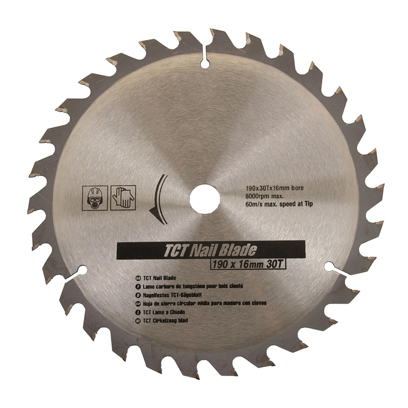 TCT Nail Blade 30T Circular Saw Blade 190mm X 16 Wood Mdf Hardwood Quality