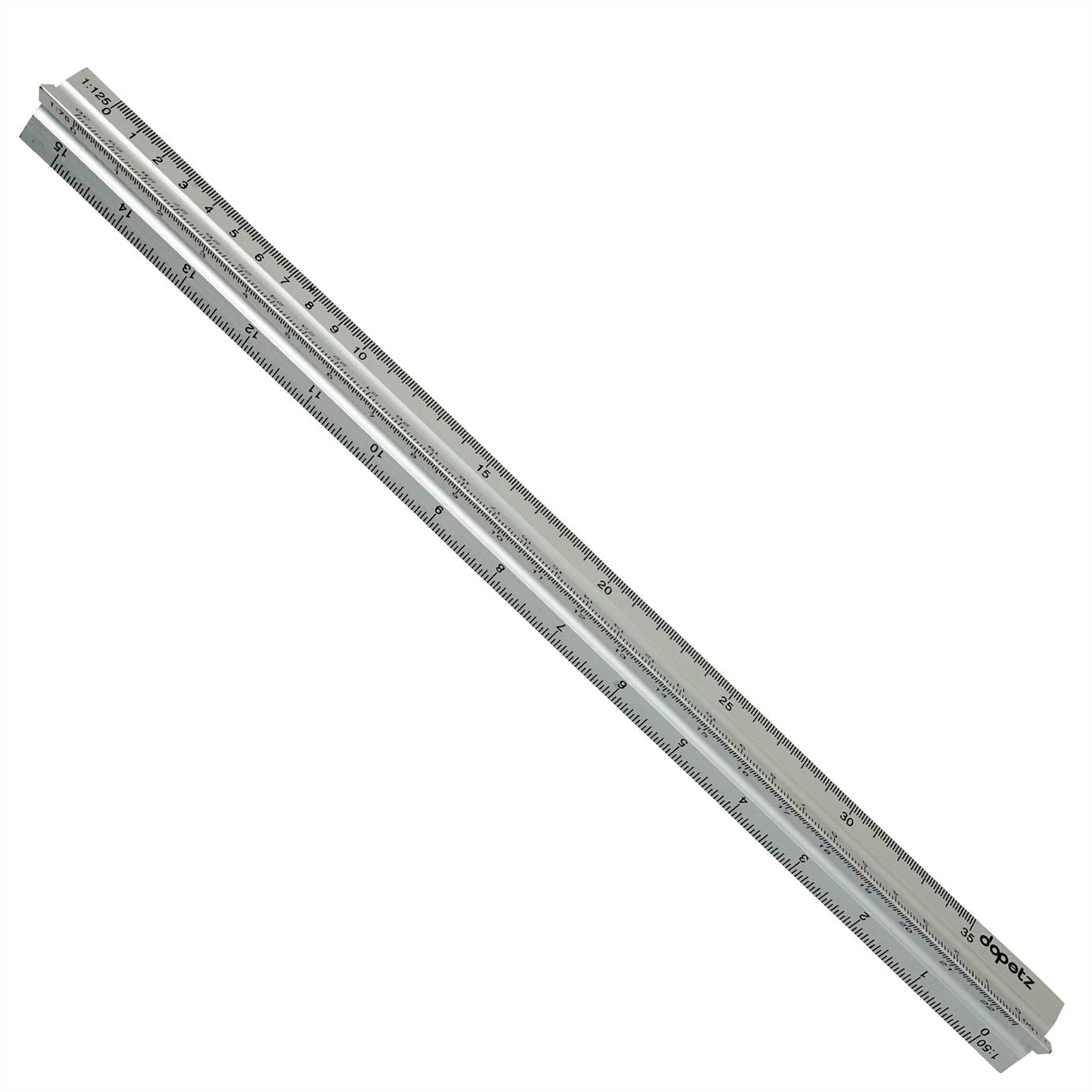 30cm Triangular Aluminium Tri Scale Metal Ruler Architects Engineers Rule 12"