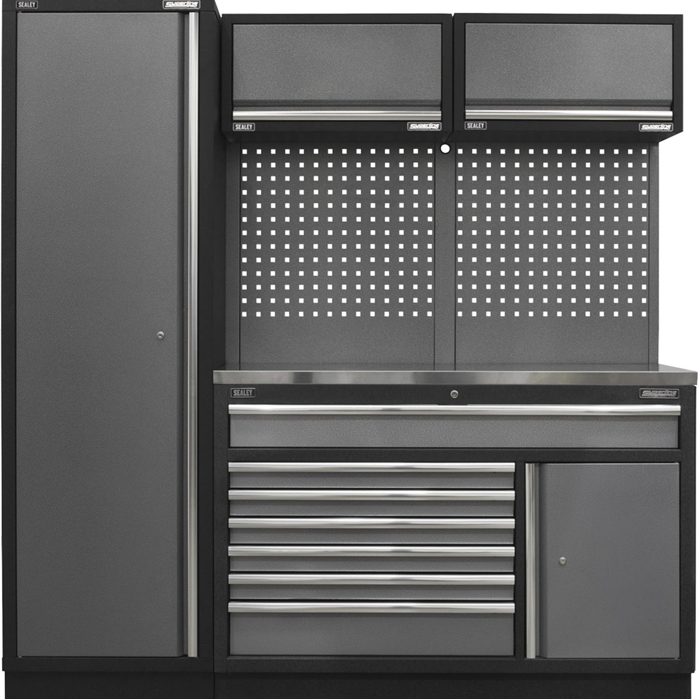 Sealey Superline Pro 1.96m Storage System - Stainless Steel Worktop