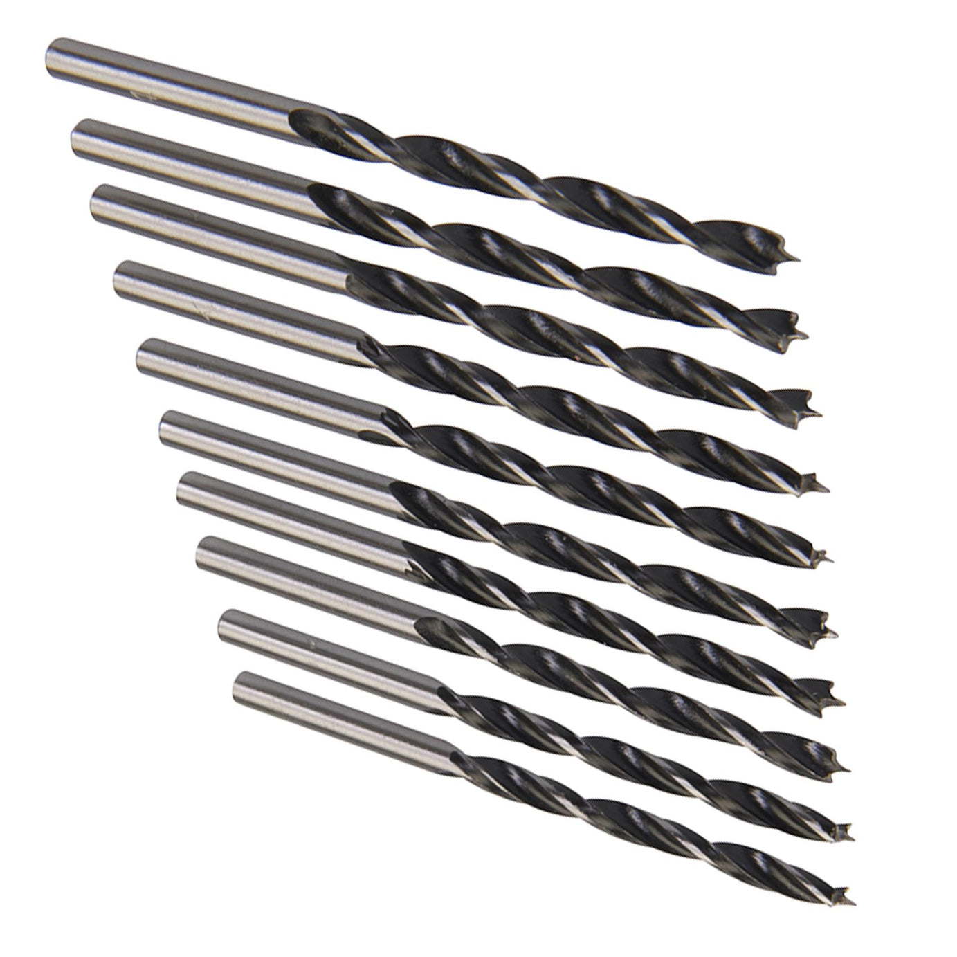 10Pk Lip & Spur Drill Bits 4mm Durable Sharp Precision Drill Work On Wood DIY